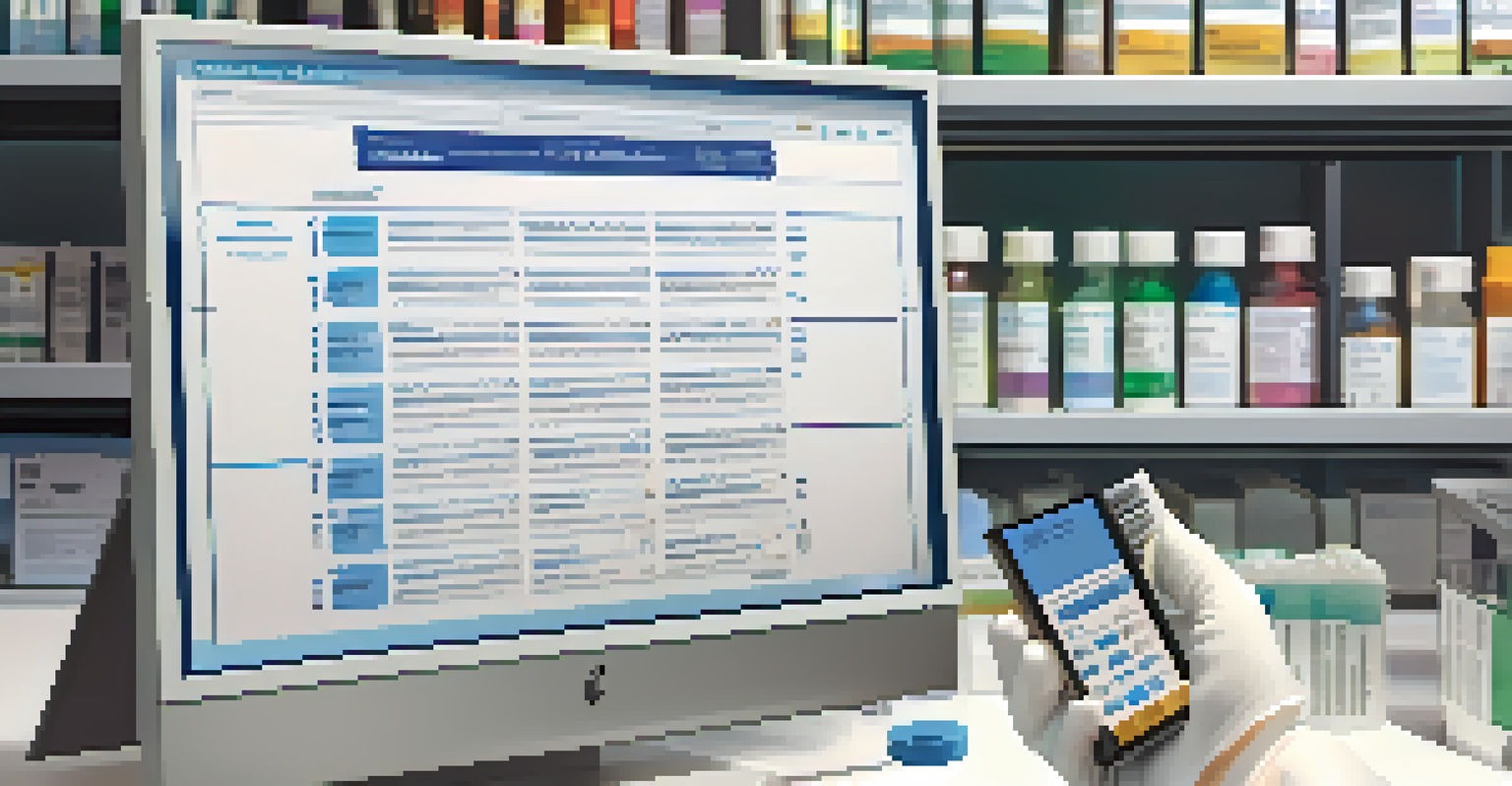 A close-up of a doctor holding a genetic testing kit in a medical office, with a computer displaying DNA data in the background.