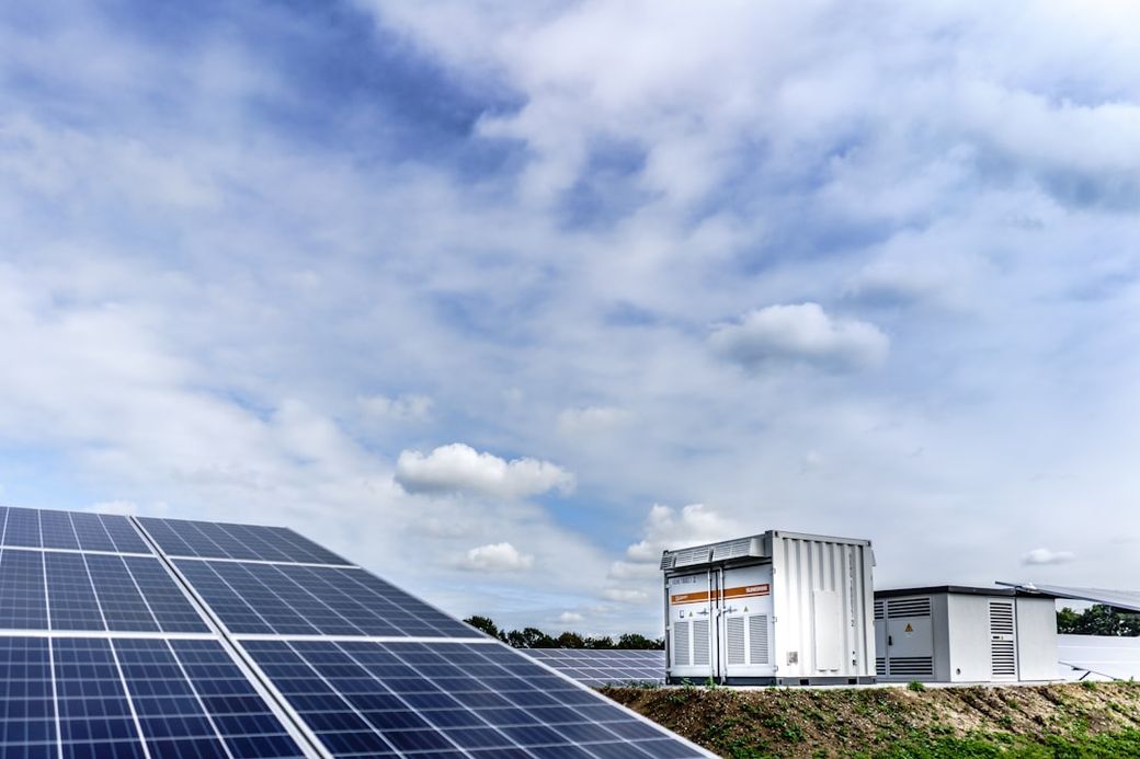 Photovoltaic PV plant ground mounted with central inverters — Credit: Photo by Sungrow EMEA on Unsplash