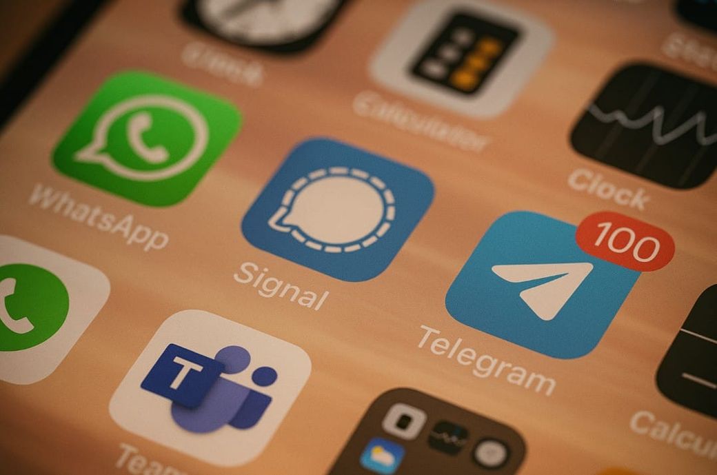 Image edited with AI - Telegram app with 100 notifications