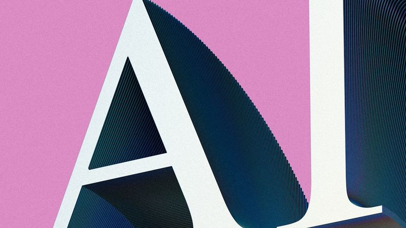 The image features the letters 'AI' in a striking design, set against a vibrant pink background. The typography is modern and dynamic, suggesting an emphasis on innovation and technology.