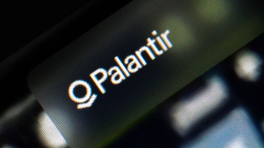 Abstract view of Palantir displayed on a dark interface with data visualization elements, emphasizing analytics, technology, and digital design. — Credit: Photo by Salvador Rios on Unsplash