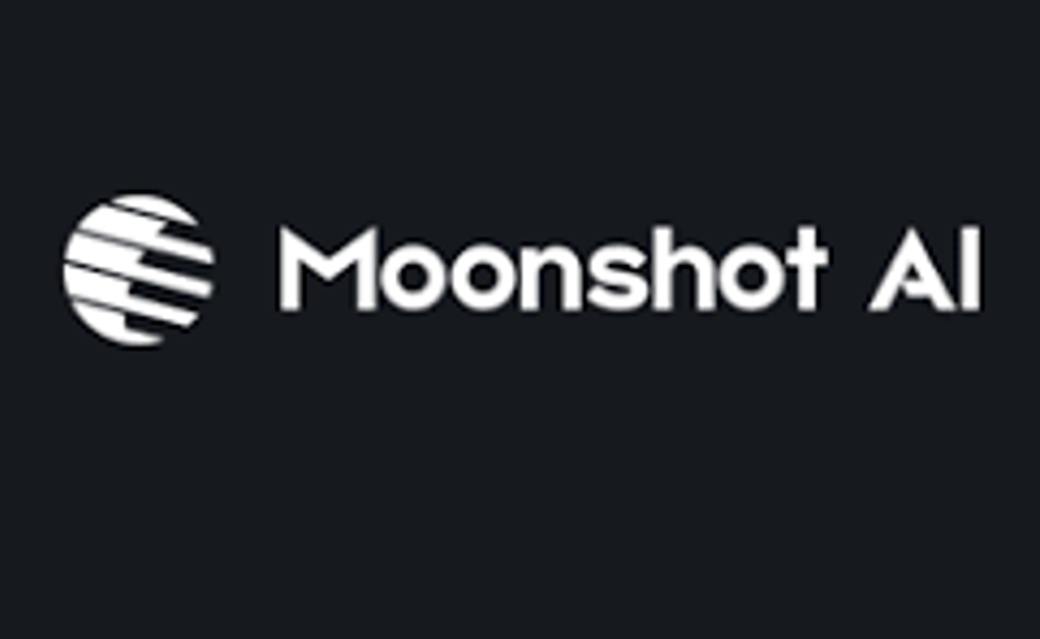 The image features the logo of Moonshot AI, prominently displayed against a dark background. The design incorporates stylized lines that suggest movement or innovation, reflecting themes of advanced technology and artificial intelligence.
