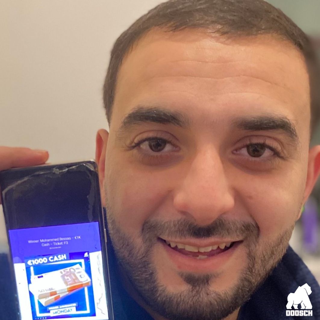 Winner: Mohammed Bessaa – €1K Cash – Ticket: F3