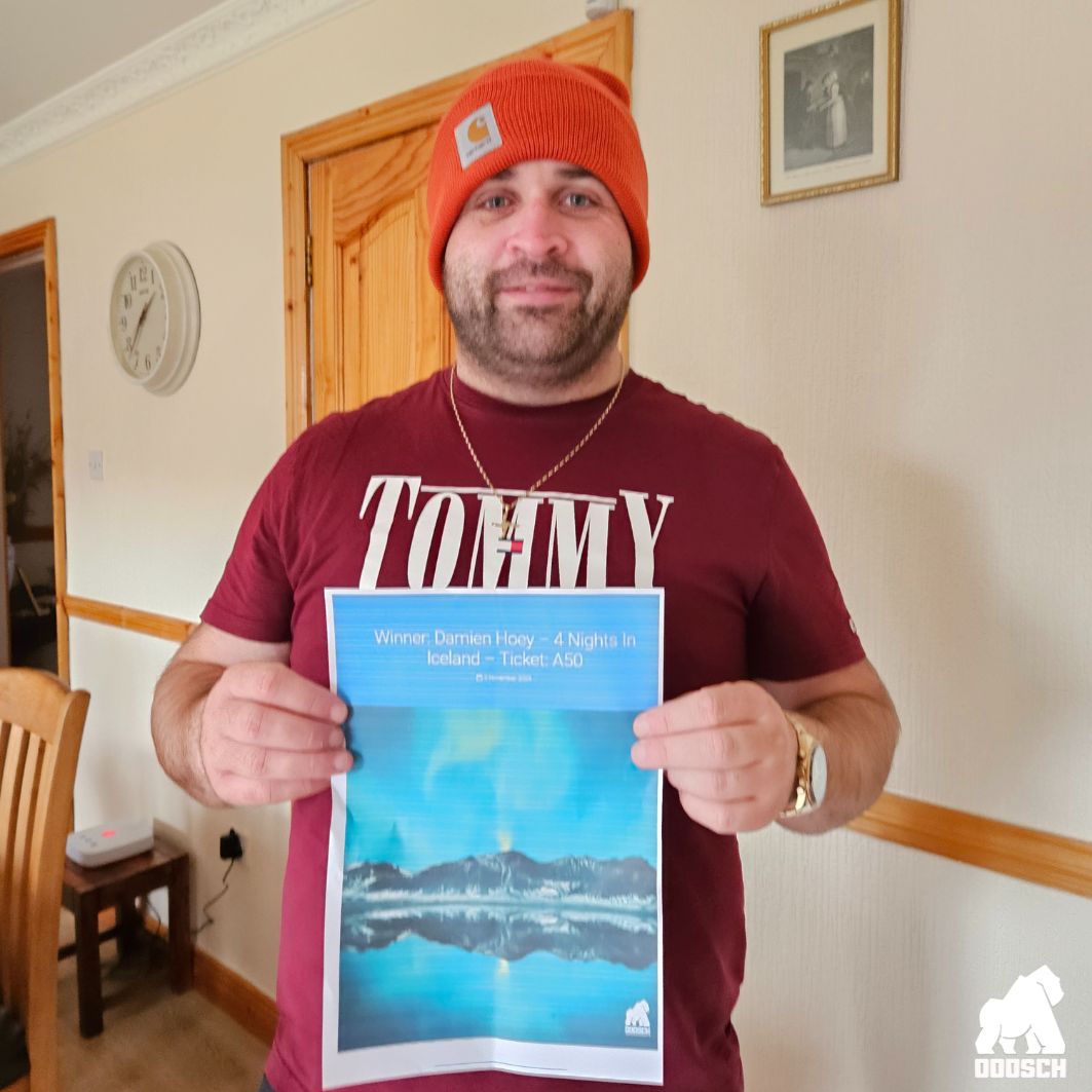 Winner: Damien Hoey – 4 Nights in Iceland – Ticket: A50