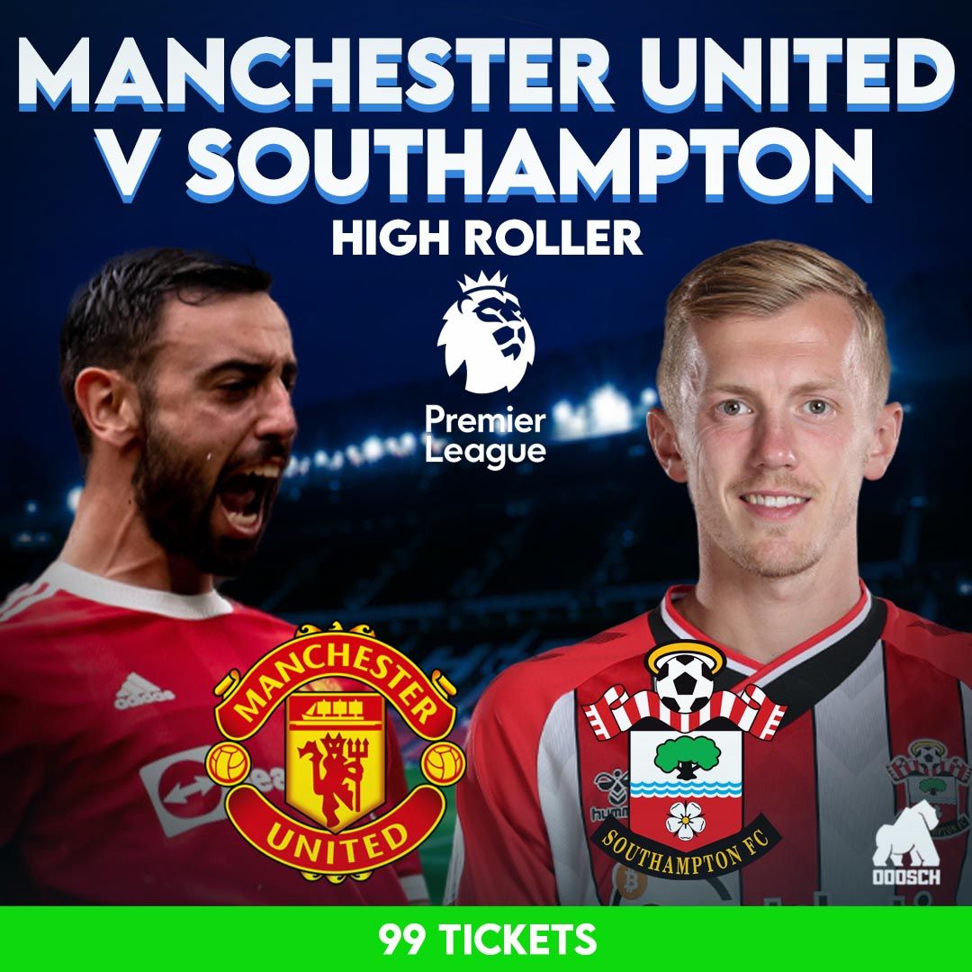 Winner: Anthony Curran –  High Roller Manchester United V Southampton Package – Ticket: 63