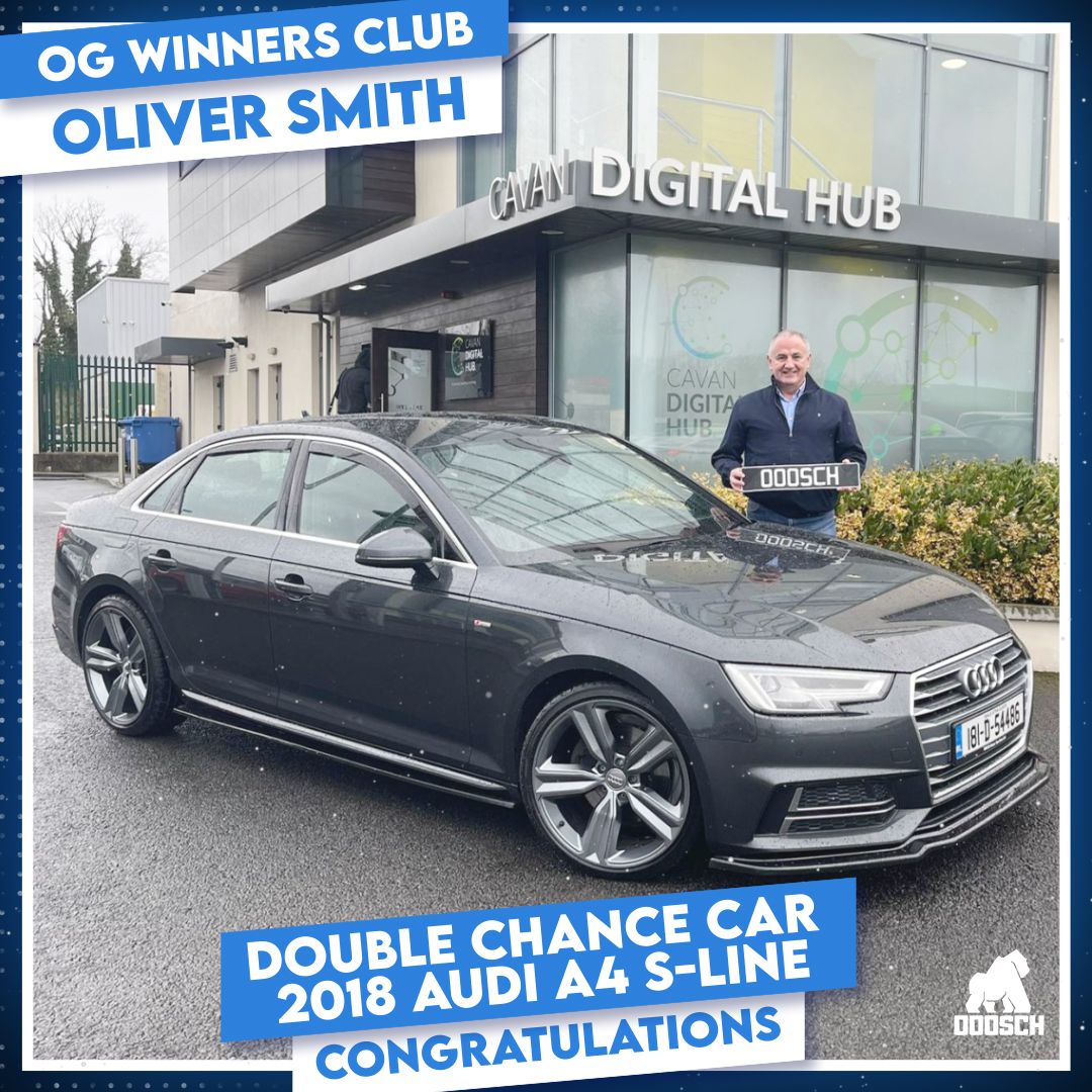 Winner: Oliver Smith  –  Double Chance Car - 2018 Audi A4 S-Line – Ticket: Q105