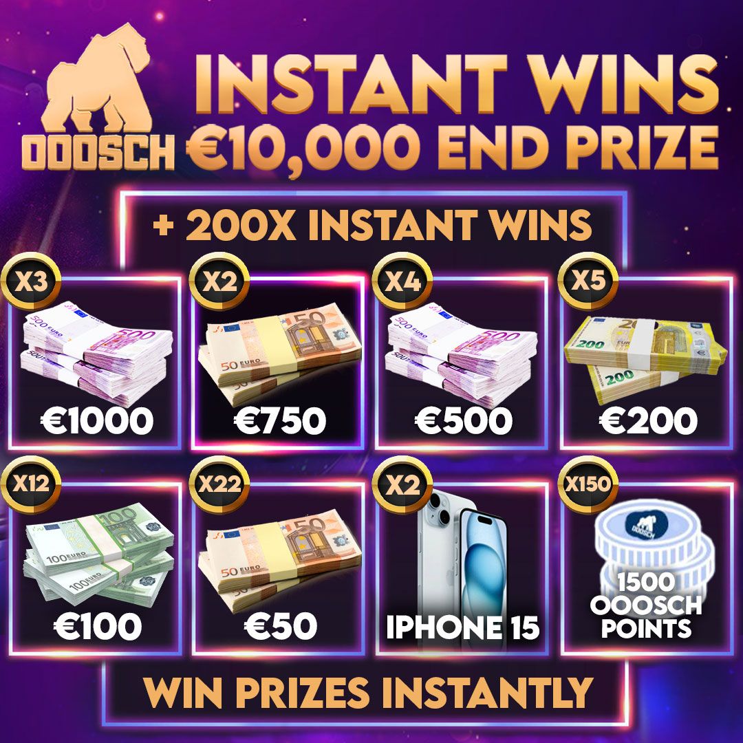 Winner: Gary Bryan  – INSTANT WINS #1 - €10,000 CASH – Ticket: T537