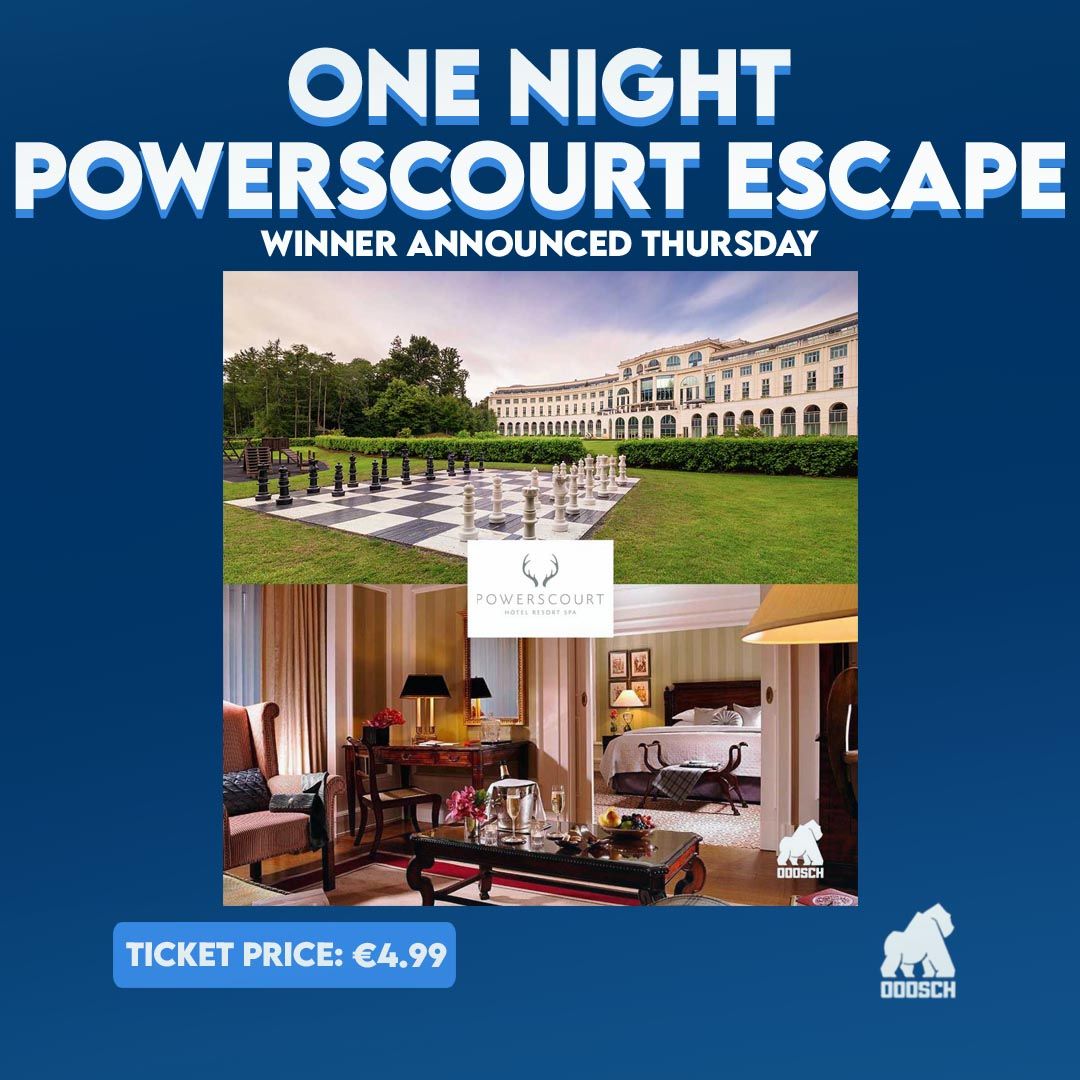 Winner: Andrerw Mullane  –  One Night Powerscourt Escape – Ticket: A66