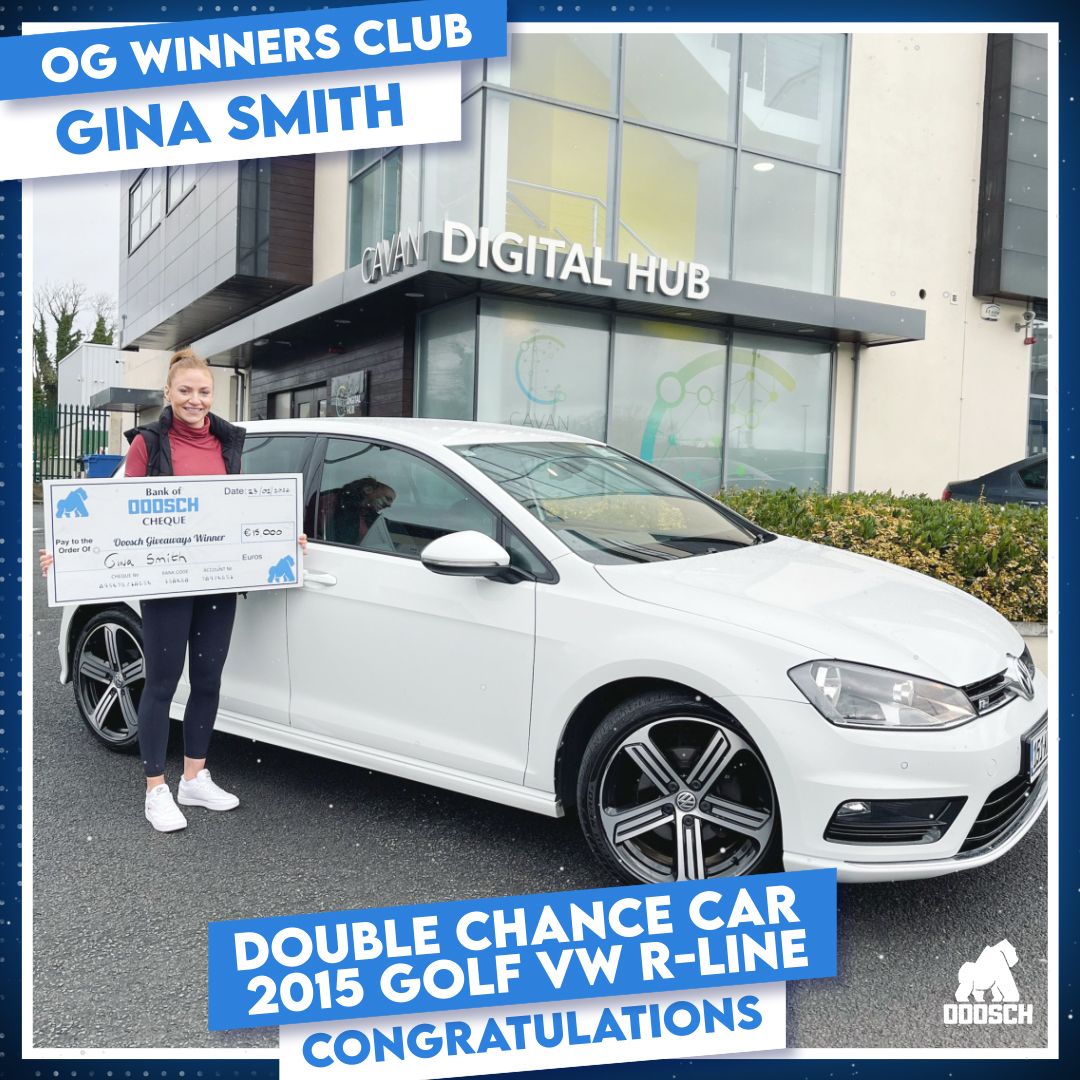 Winner: Gina Smith –  Double Chance Car - 2015 Golf VW R-Line – Ticket: T42