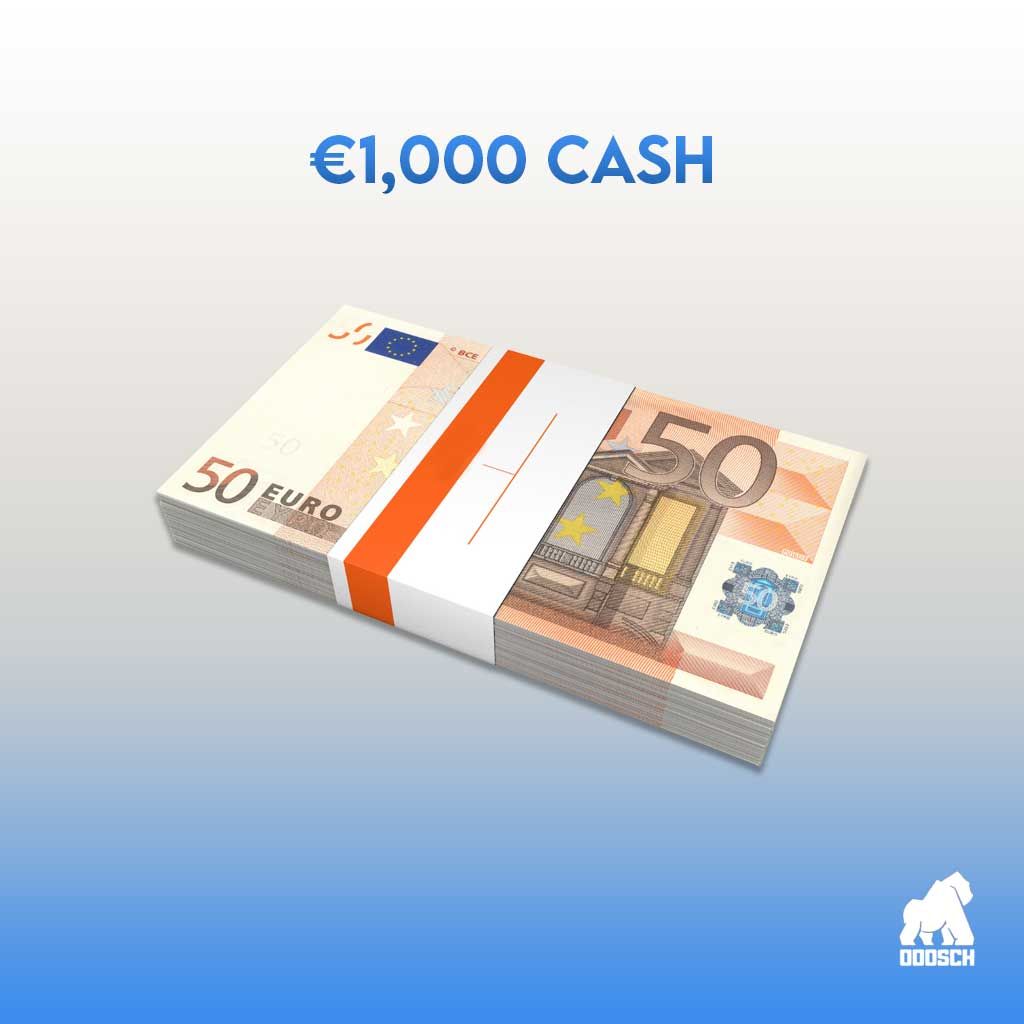 Winner: Adam Barrett  –  €1,000 Cash – Ticket: A34