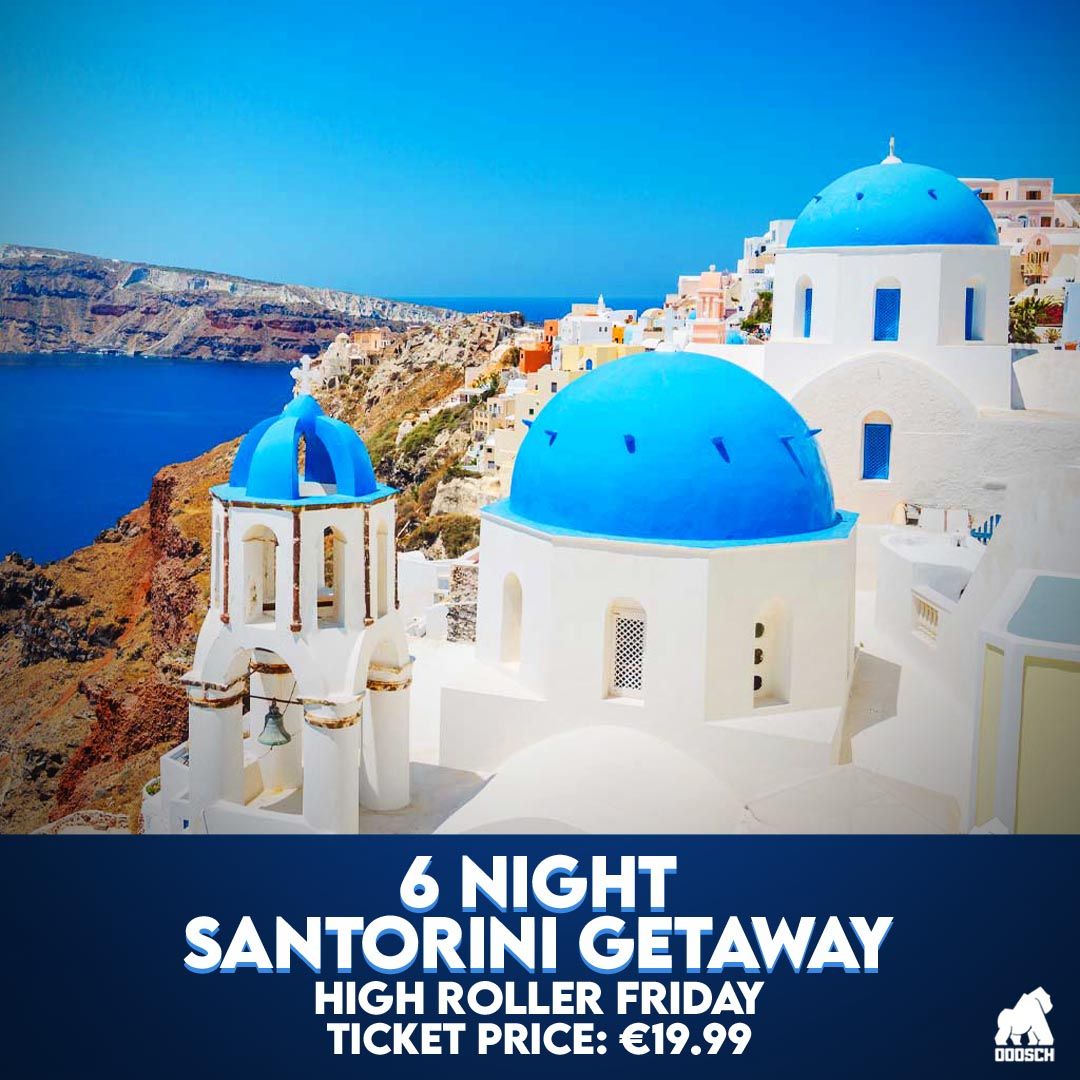 Winner: Paddy Ryan –  6 Nights Santorini Getaway – Ticket: C35