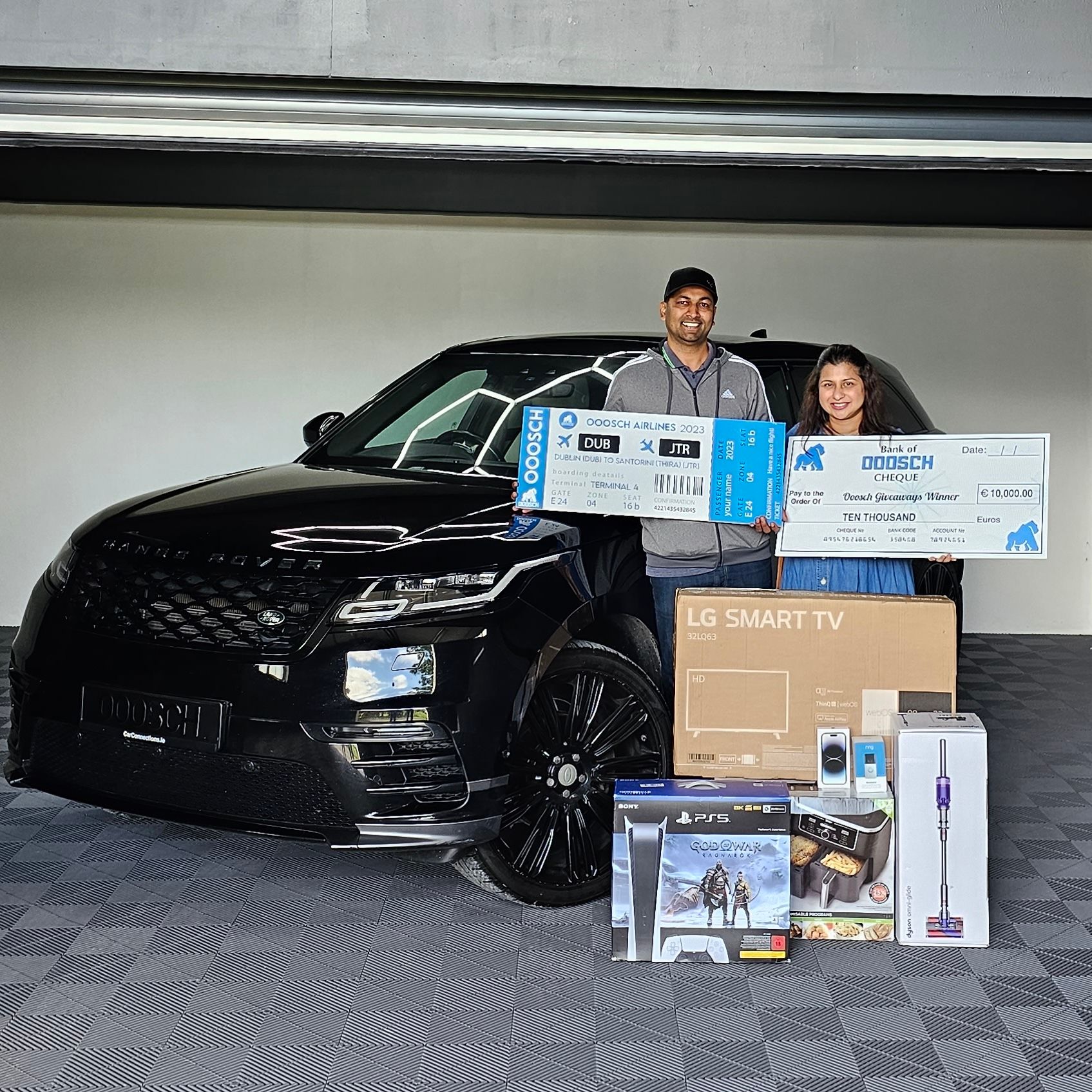 Winner: Jim Lobo – Range Rover Velar Variety Bundle + €10K Cash – Ticket: F265