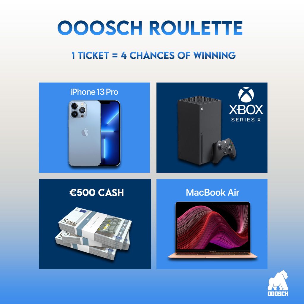 Winner: Frances Jones –  Ooosch Roulette (XBox Series X) – Ticket: E58