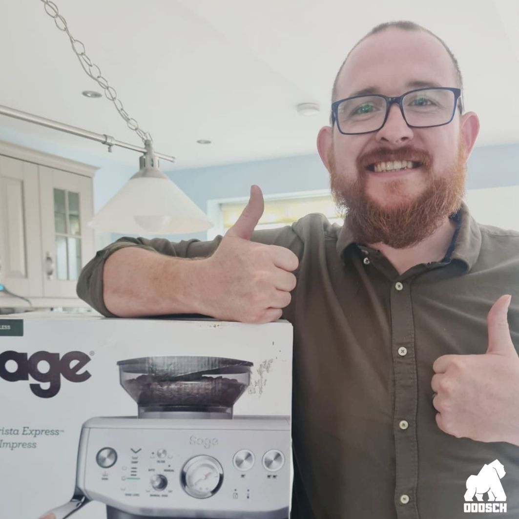 Winner: Anthony Barter   – High Roller Sage Coffee Machine – Ticket: 26