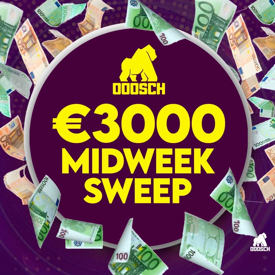 Winner: Aaron Prior    –  €3,000 MIDWEEK SWEEP – Ticket: A82