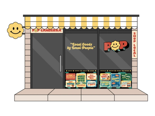 Visit our store illustration