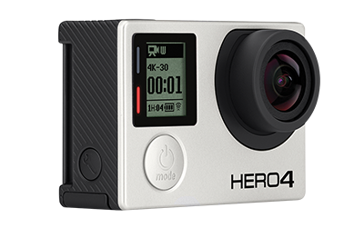 GoPro Hero 4 Black Edition 4K aksiyon kamerası, drone hava fotoğrafçılığı için kullanıldı.