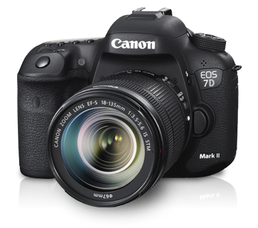 Canon EOS 7D Mark II DSLR kamera gövdesi, APS-C sensörü ile, magnezyum alaşımlı yapısı ve çift DIGIC 6 işlemcisi ile donatılmıştır.