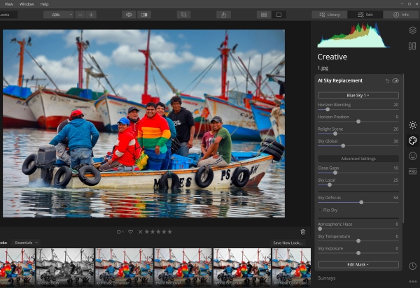 Same photo after Luminar 4 AI Image Enhancement and Sky Replacement showing dramatic improvement