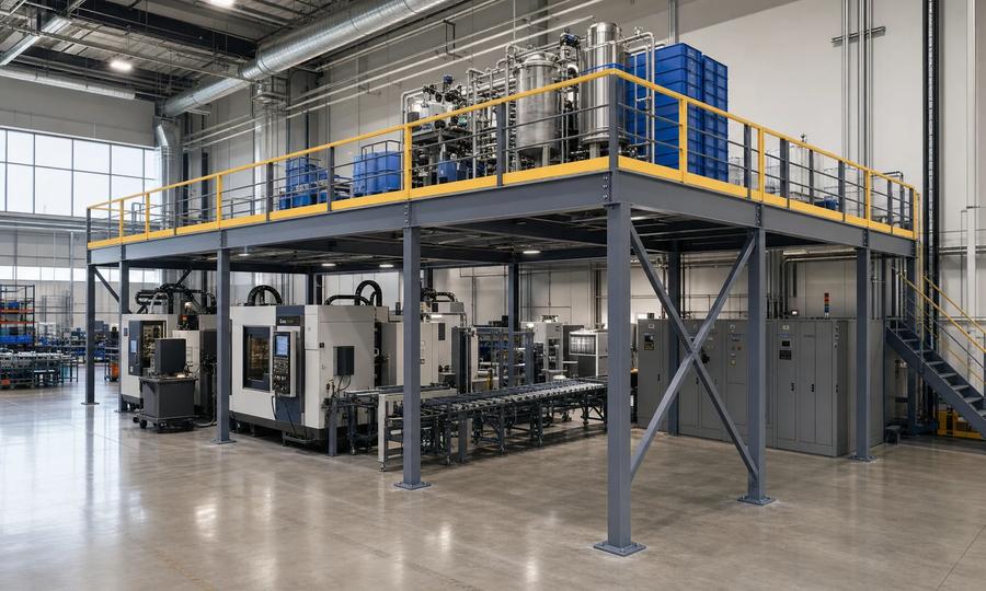 Manufacturing mezzanines: the machine loads, occupancy rules and clearances a production deck adds