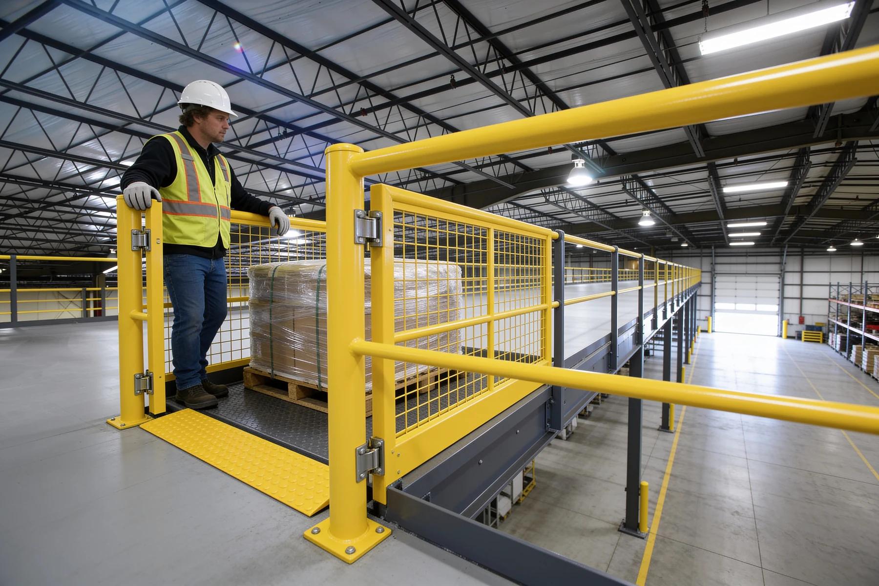 OSHA requirements for mezzanines: railings, gates, and egress