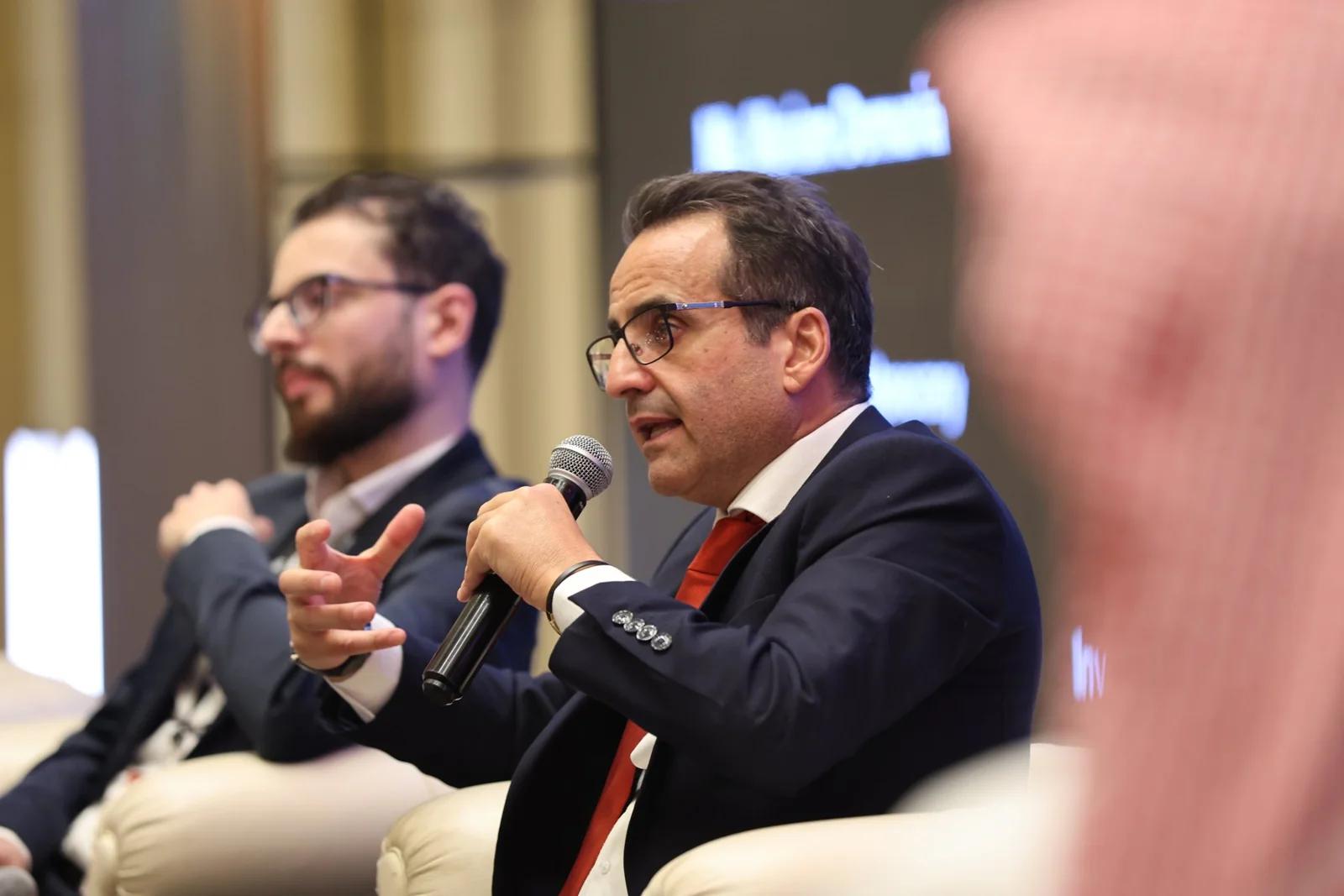 Participants speaking during a panel at GIF Georgia 2025.
