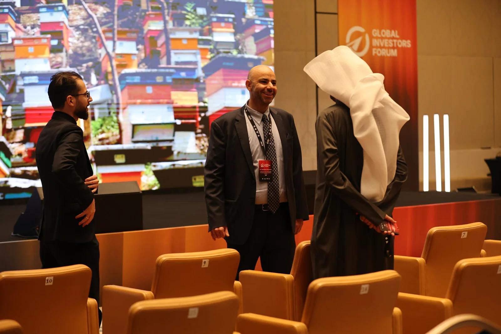 Conversations in the venue foyer at GIF Georgia 2025.
