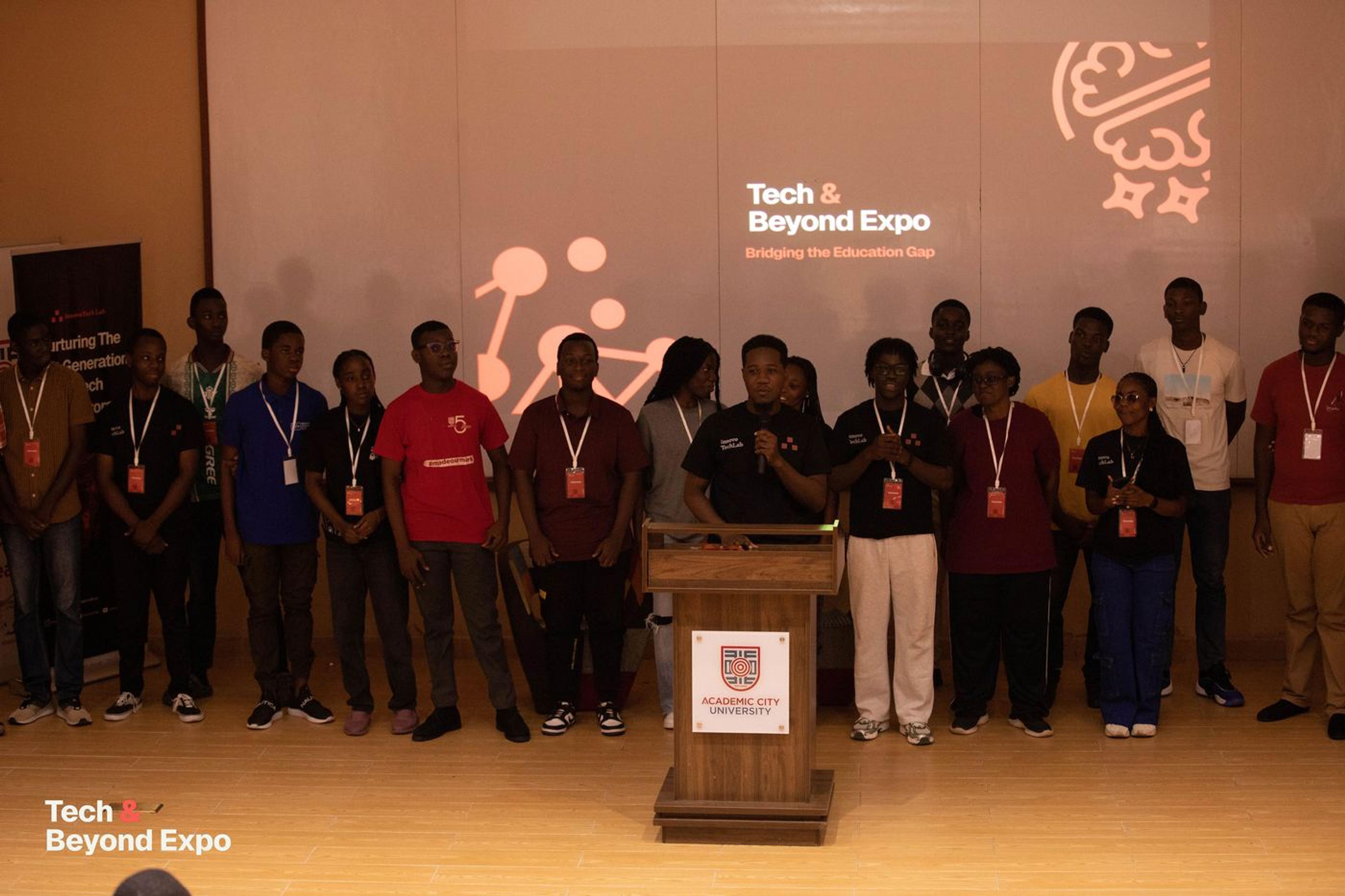 The organising team lined up on stage