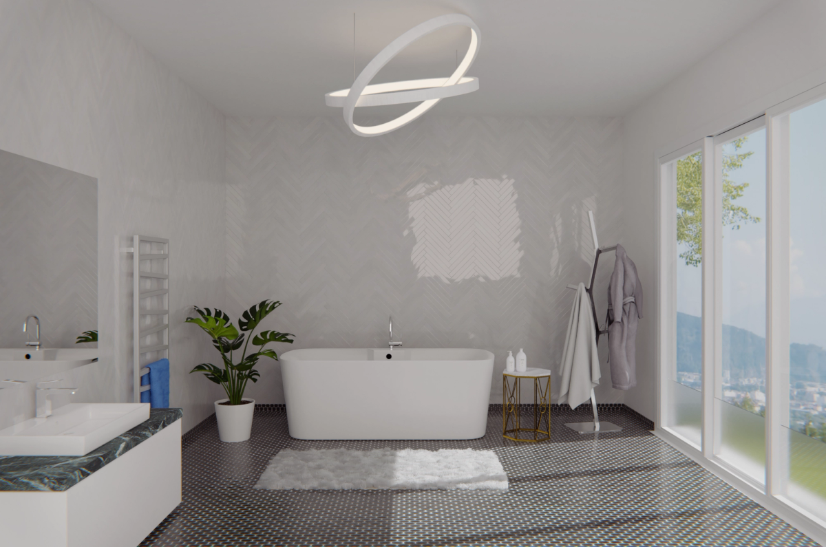 Ein gerendertes Badezimmer