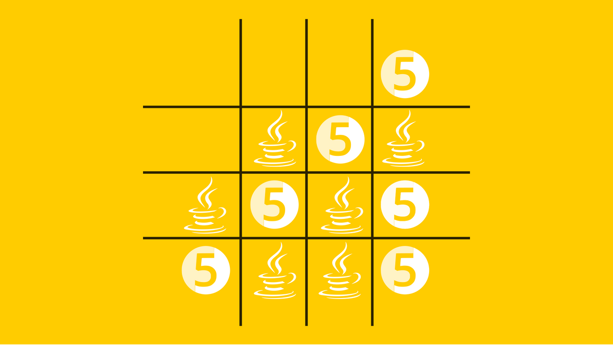 Vier gewinnt mit den Java und JUnit Logos