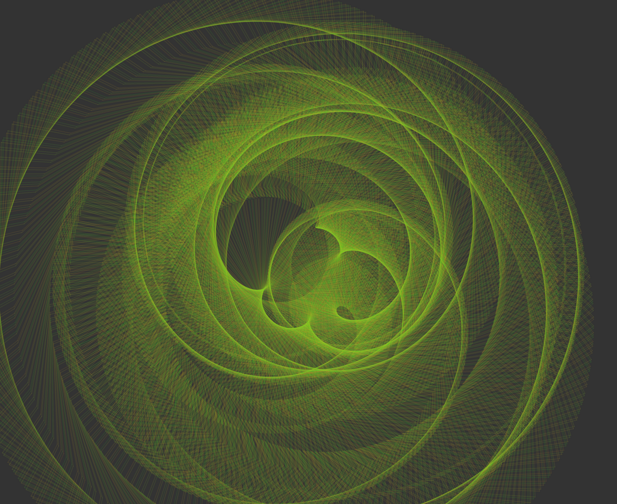 ein "Kunstwerk", das aus Positionsdaten generiert wurde