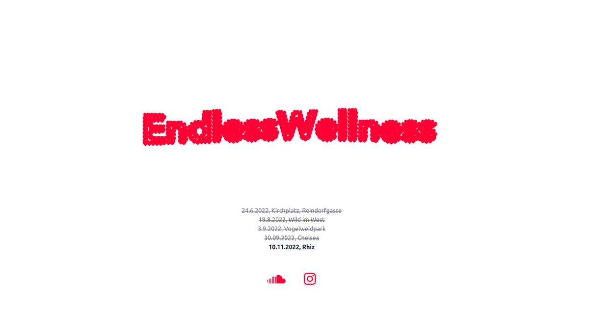 Mockup einer Webseite für Endless Wellness