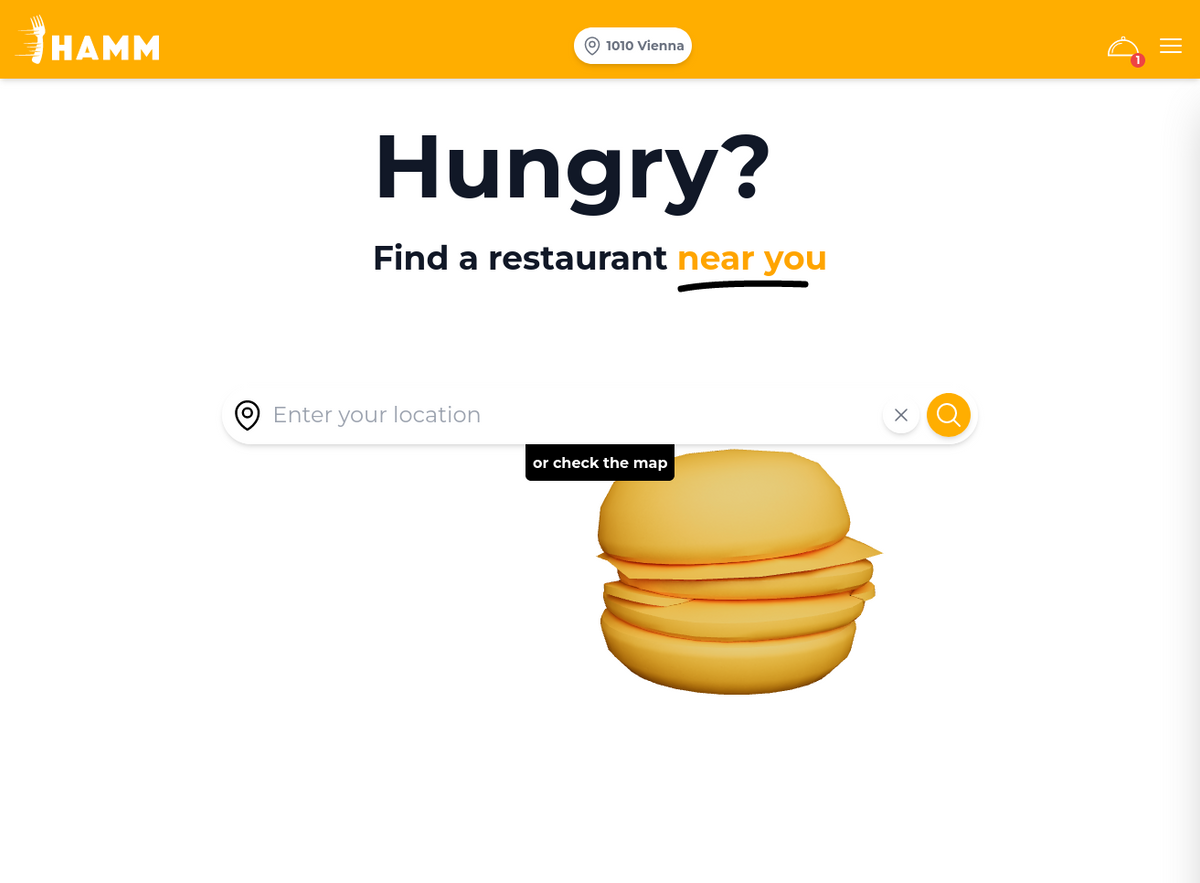 ein Screenshot der Landingpage des Webshops