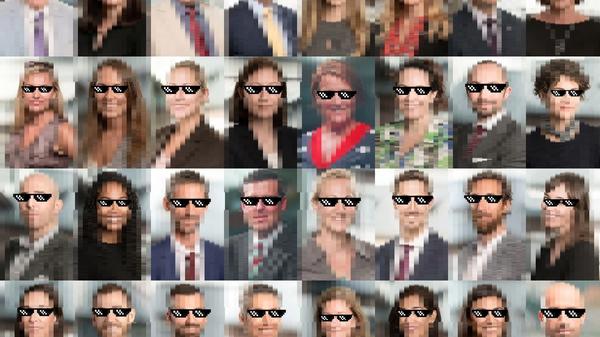 Lehrer mit Sonnenbrillen-Facefilter