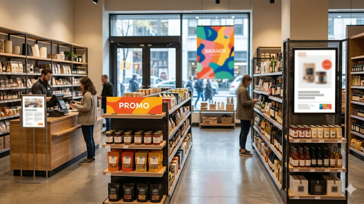 Formats d’affiches en magasin utilisés pour adapter les supports promotionnels selon l’objectif et l’emplacement