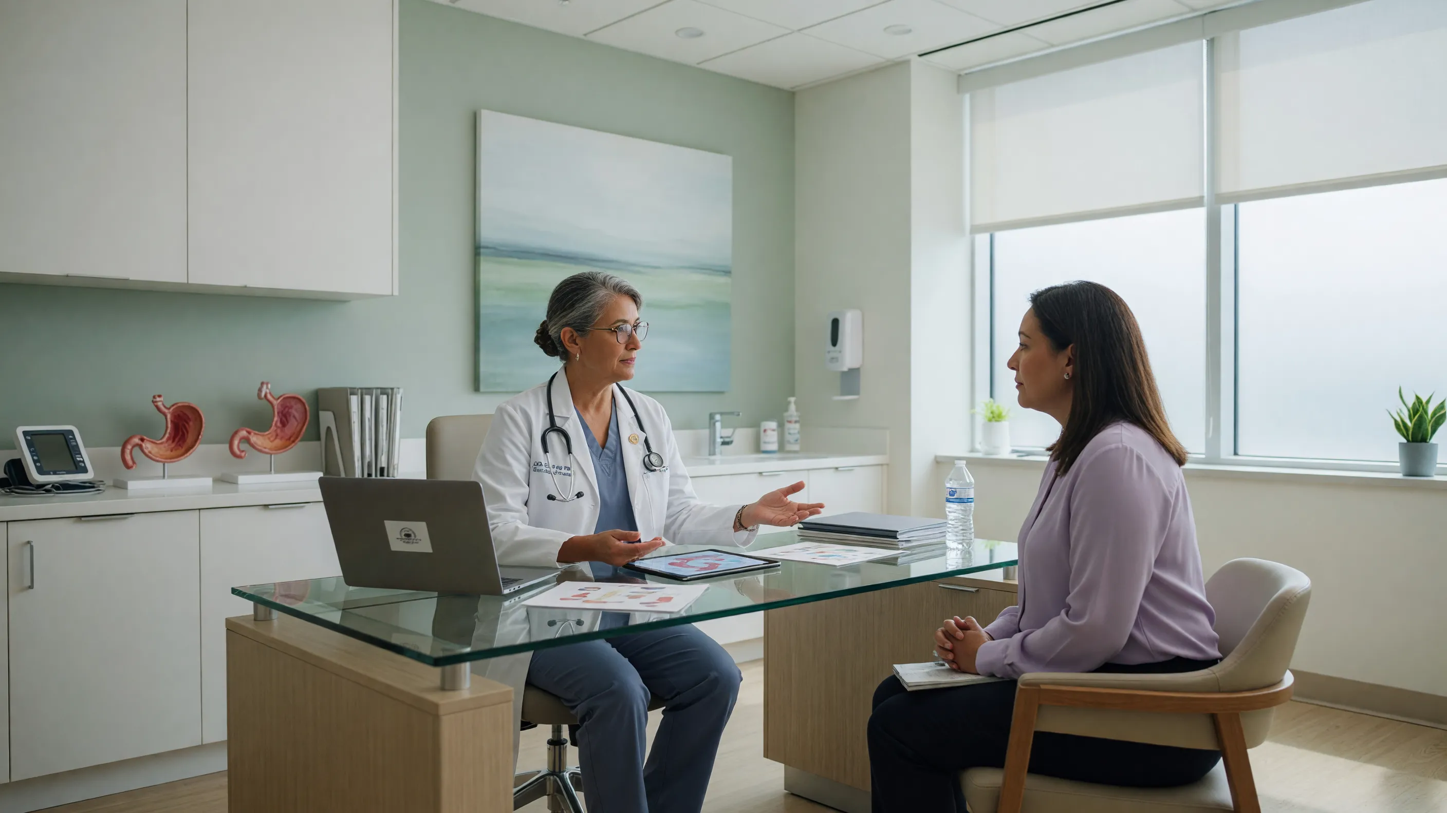 Best bariatric surgeon in Hyderabad consulting a patient before weight-loss surgery
