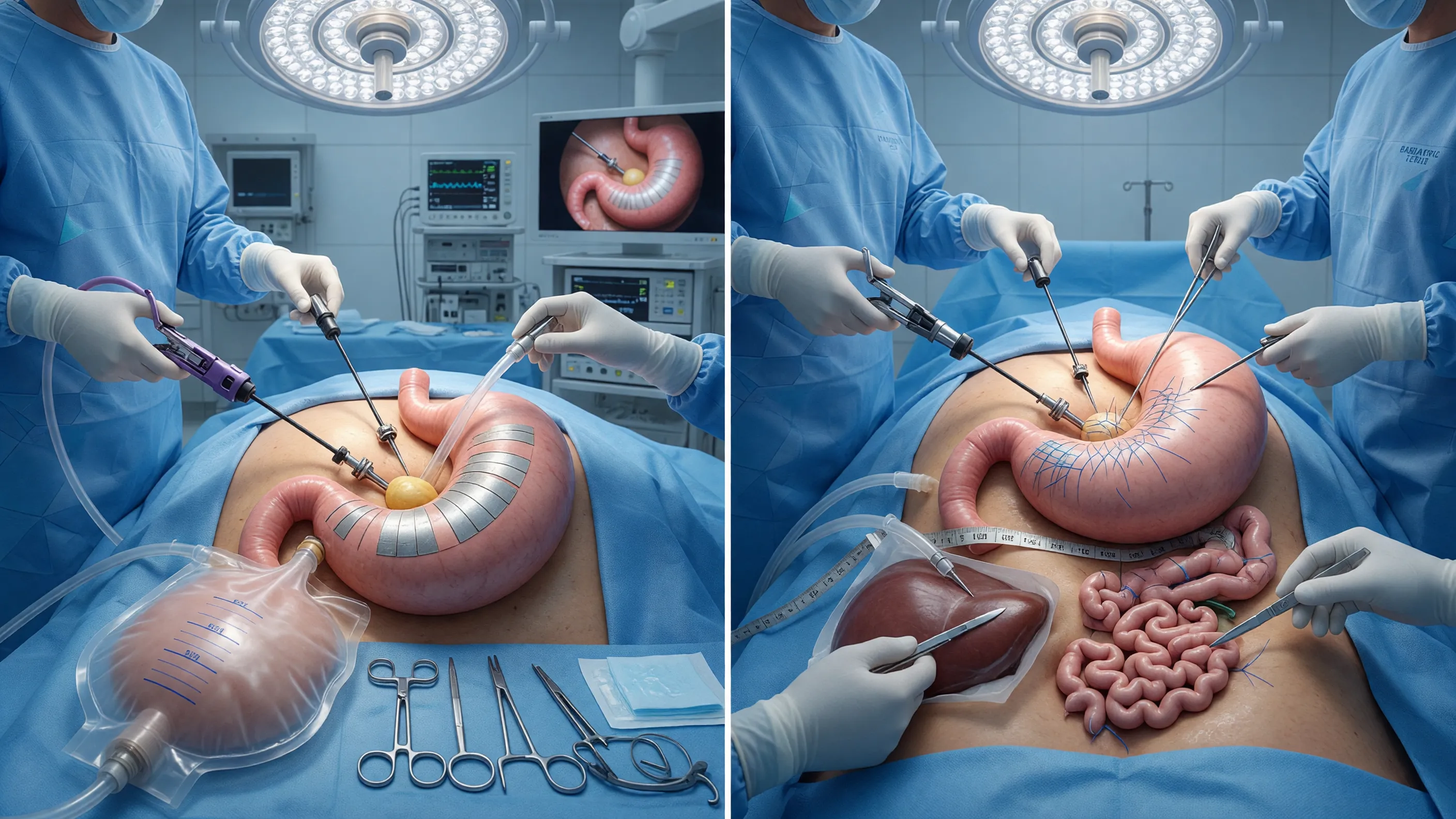 Comparison of sleeve gastrectomy vs gastric bypass bariatric surgery procedures