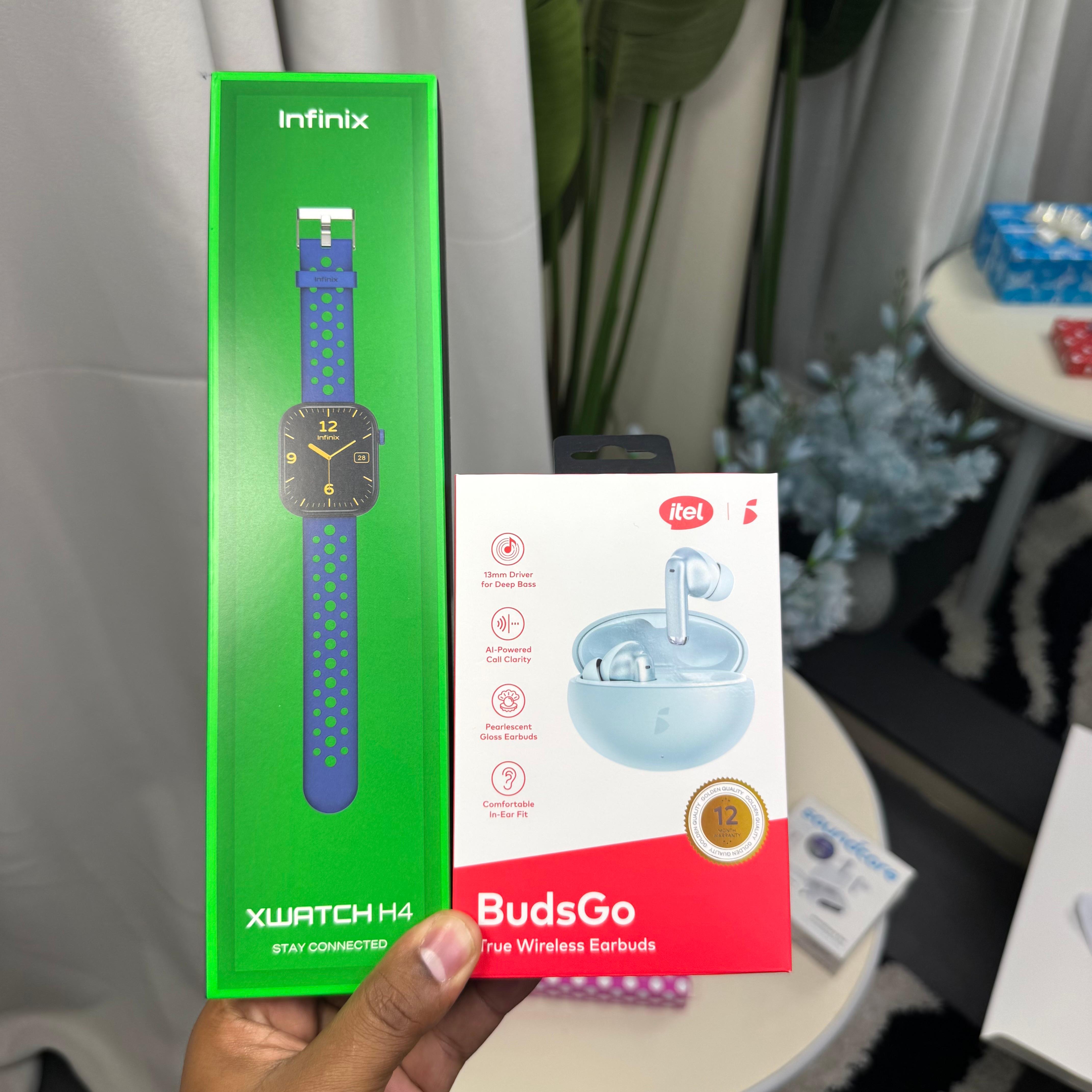 Infinix X Watch H4 + Itel BudsGo Gift Package image 2