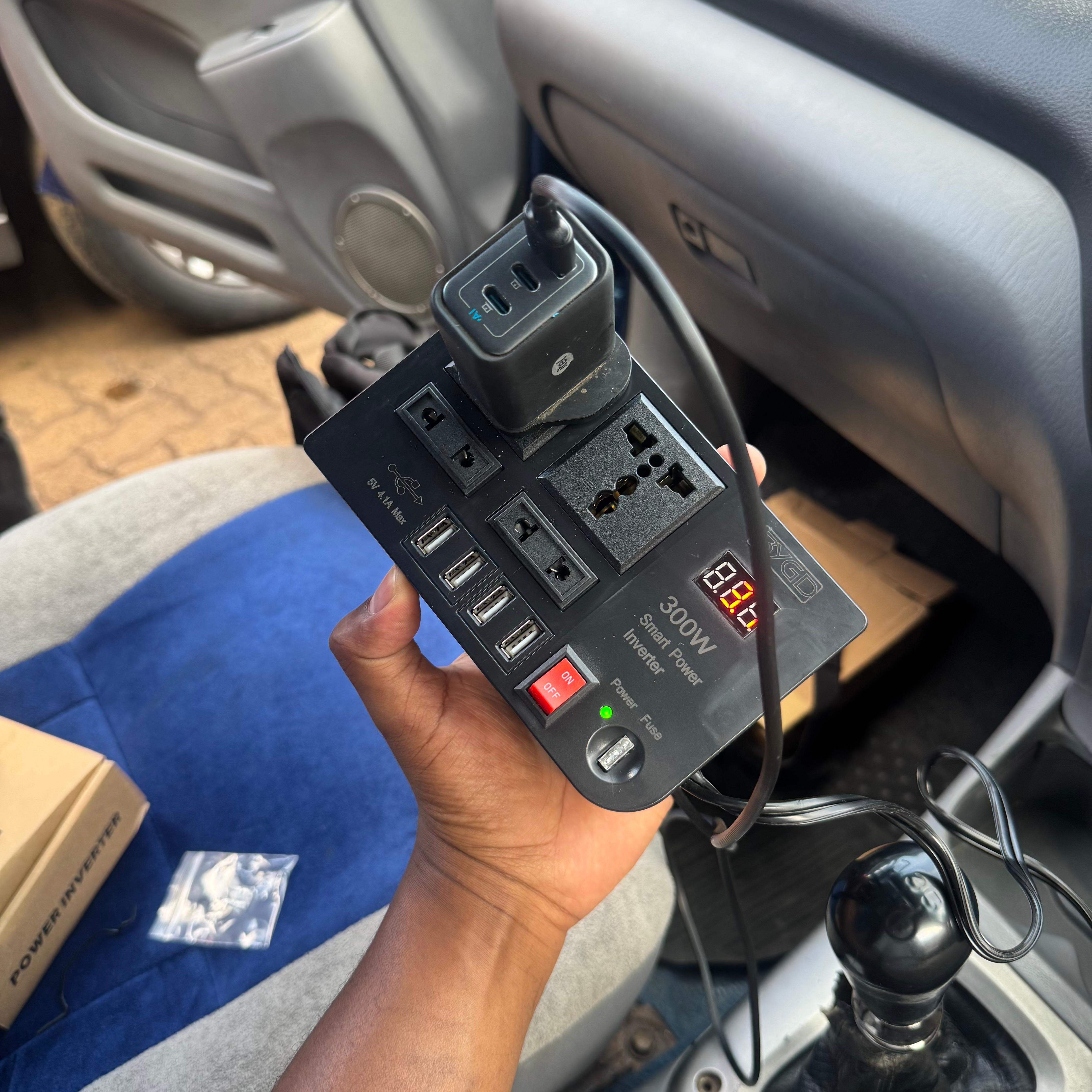 300W Car Power Inverter with AC Outlets & USB Ports image 2