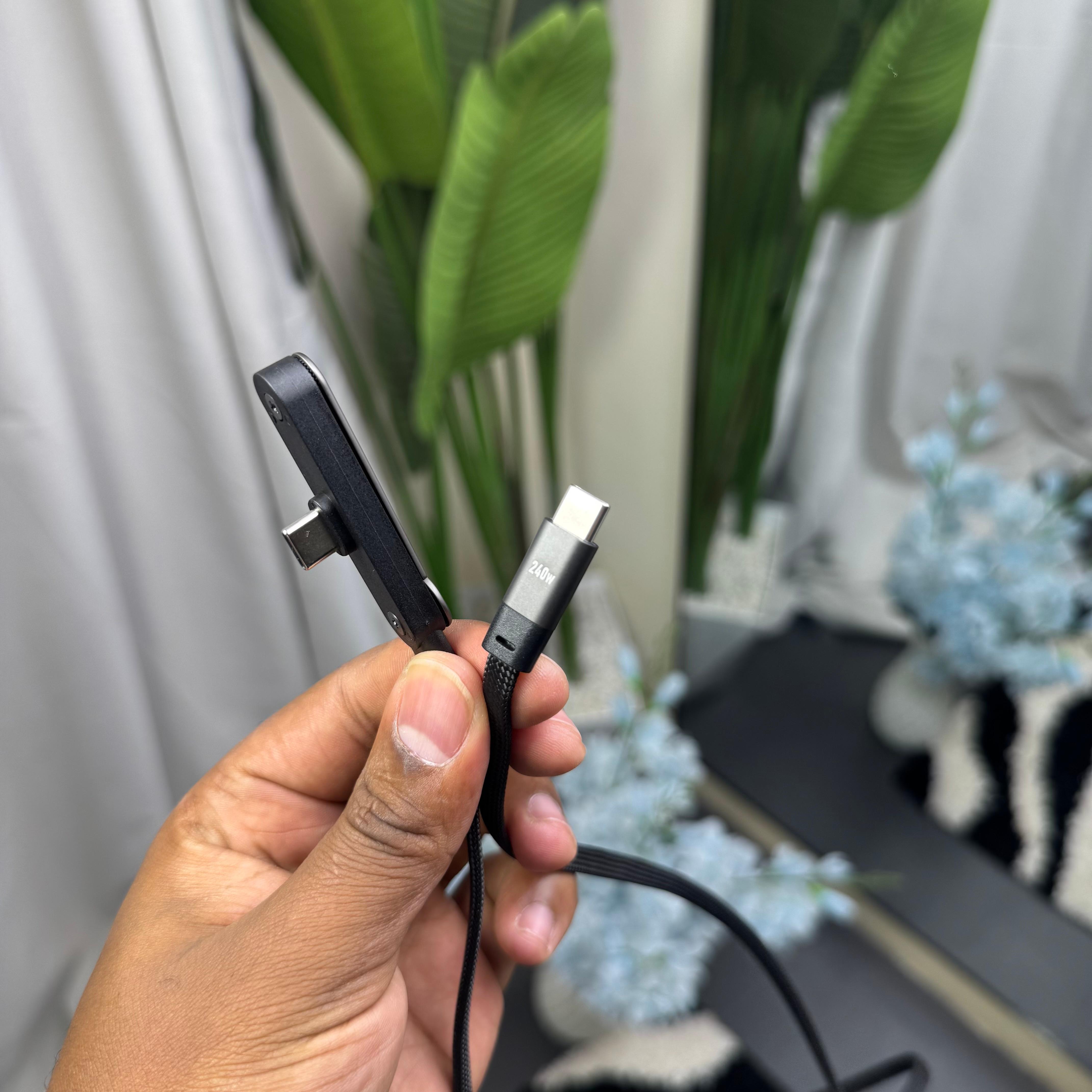 New 90-Degree 240W Fast Charging Braided Gaming Cable image 4