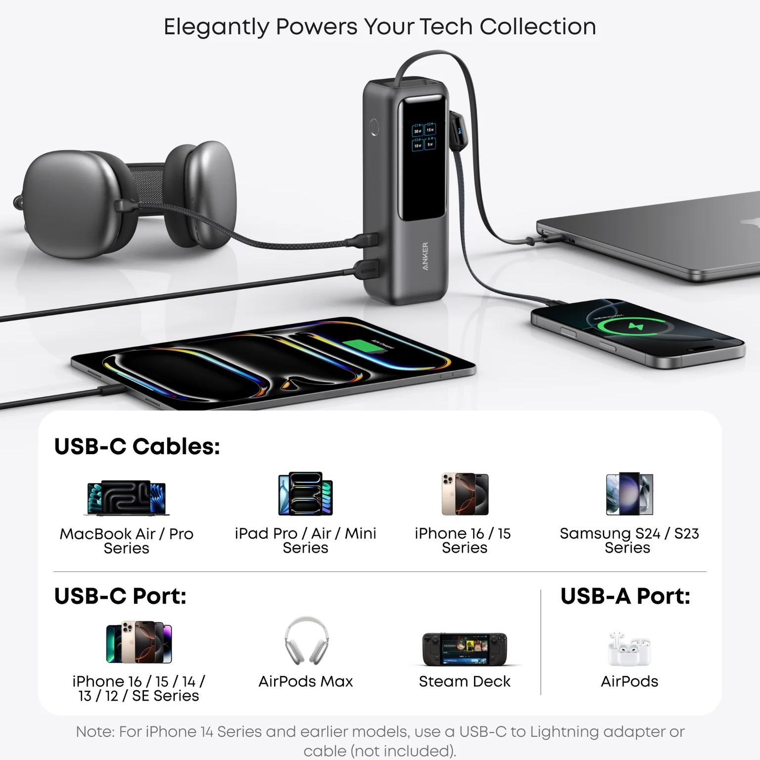 Anker Laptop Power Bank (25K, 165W, Built-In and Retractable Cables) image 5