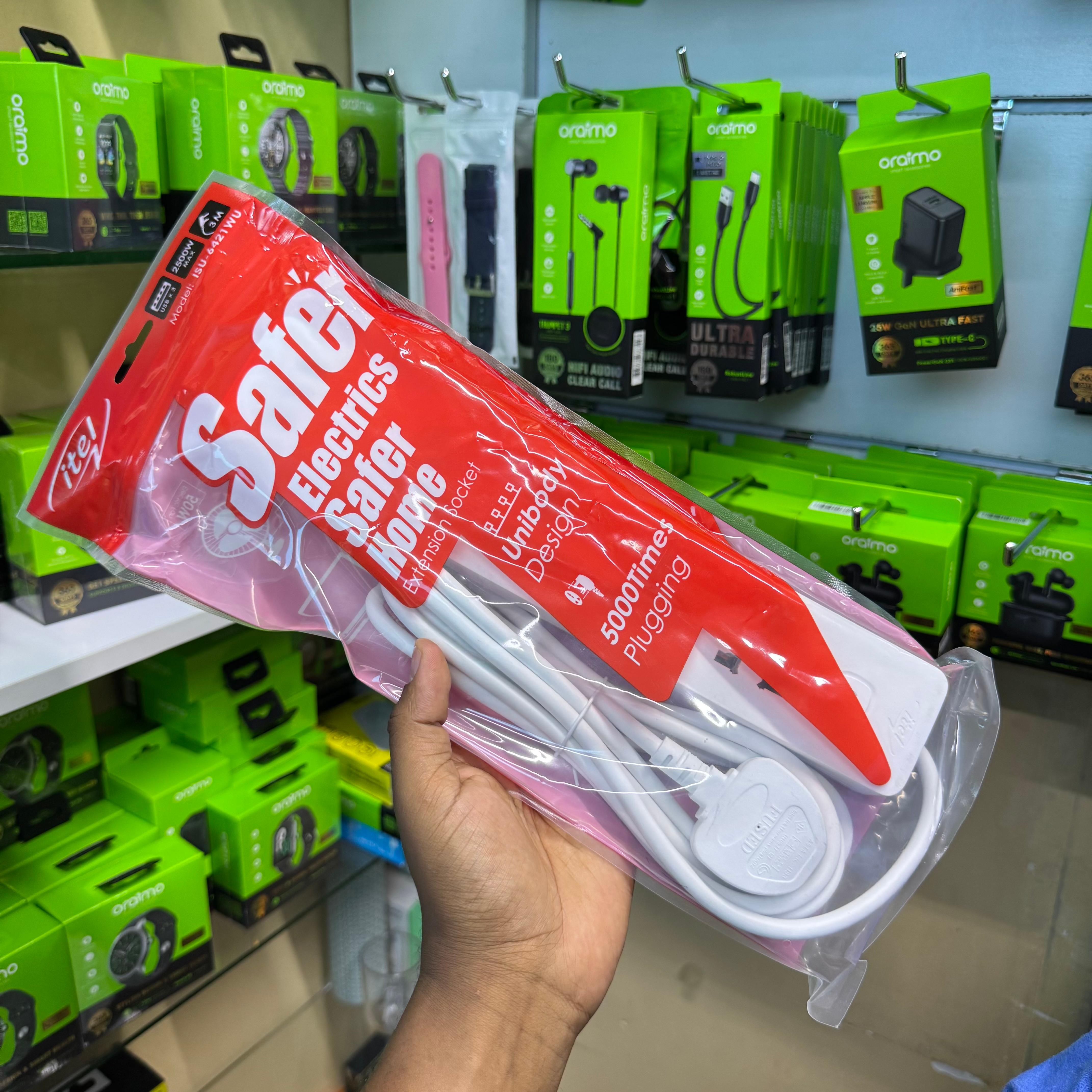 Itel Universal Extension, Long with 3 USB A ports ISU-6421WU image 2