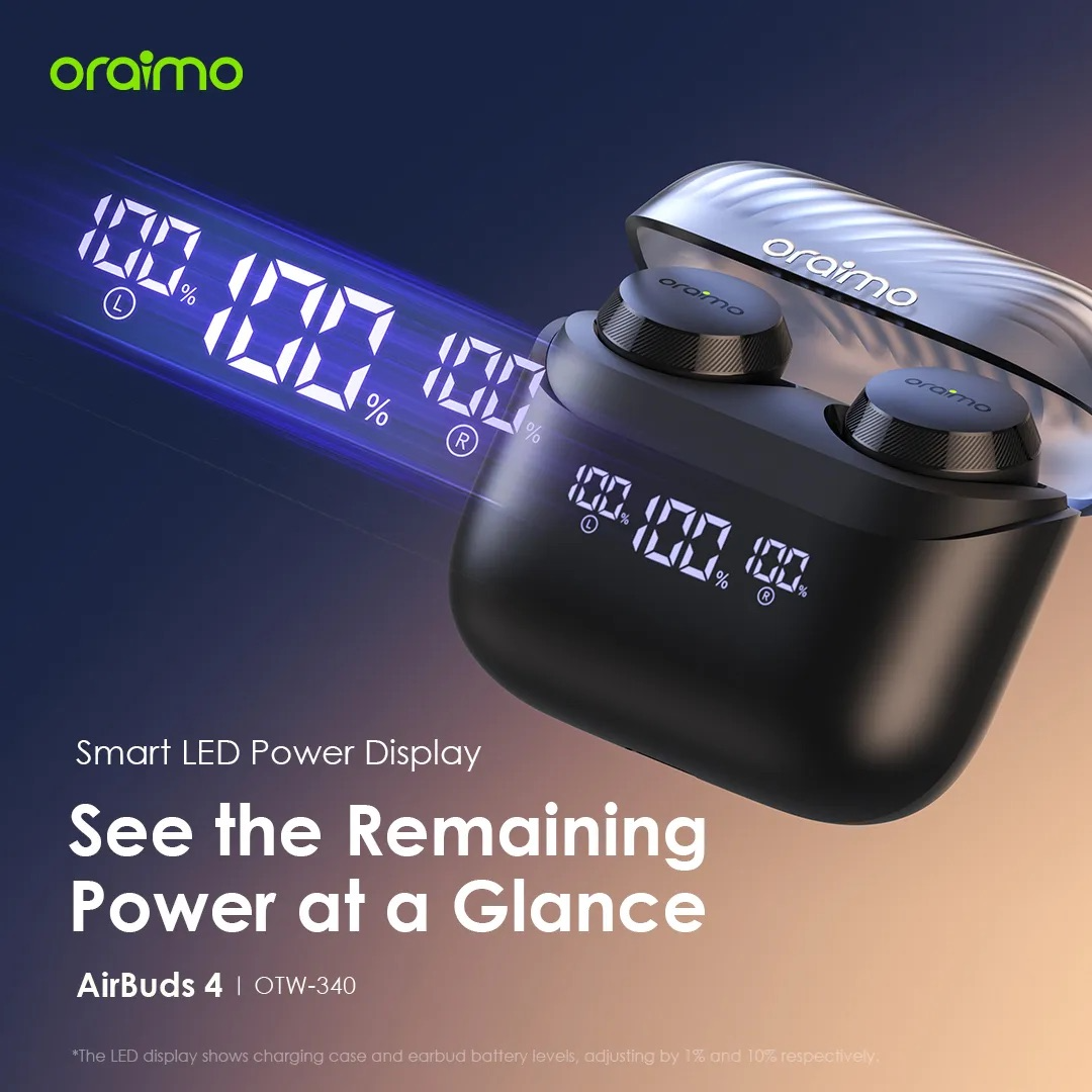 Oraimo AirBuds 4 ENC True Wireless Earbuds image 4
