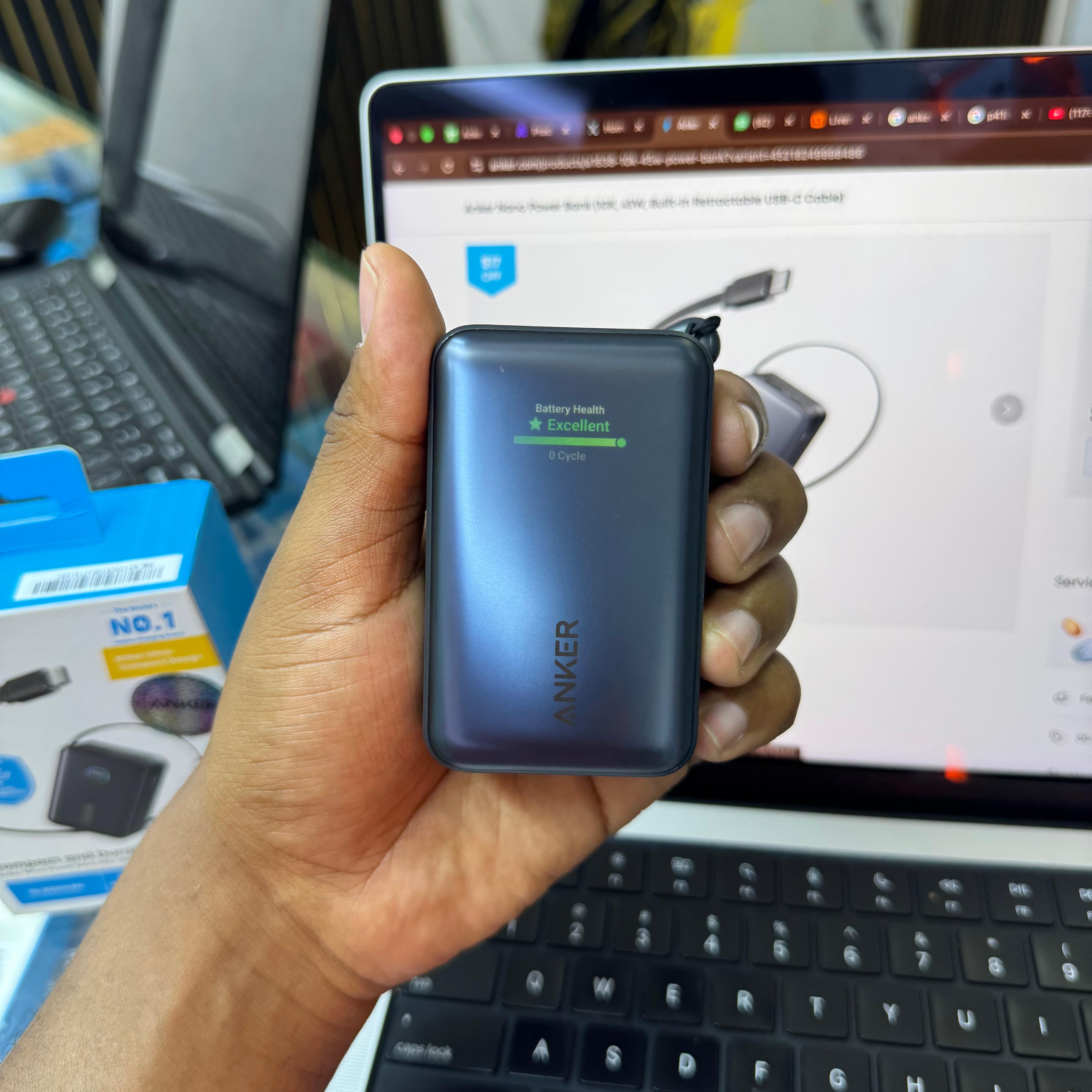 Anker Nano Powerbank with 45W fast charging, 10,000mAh capacity and built in retractable USB-C cable image 7