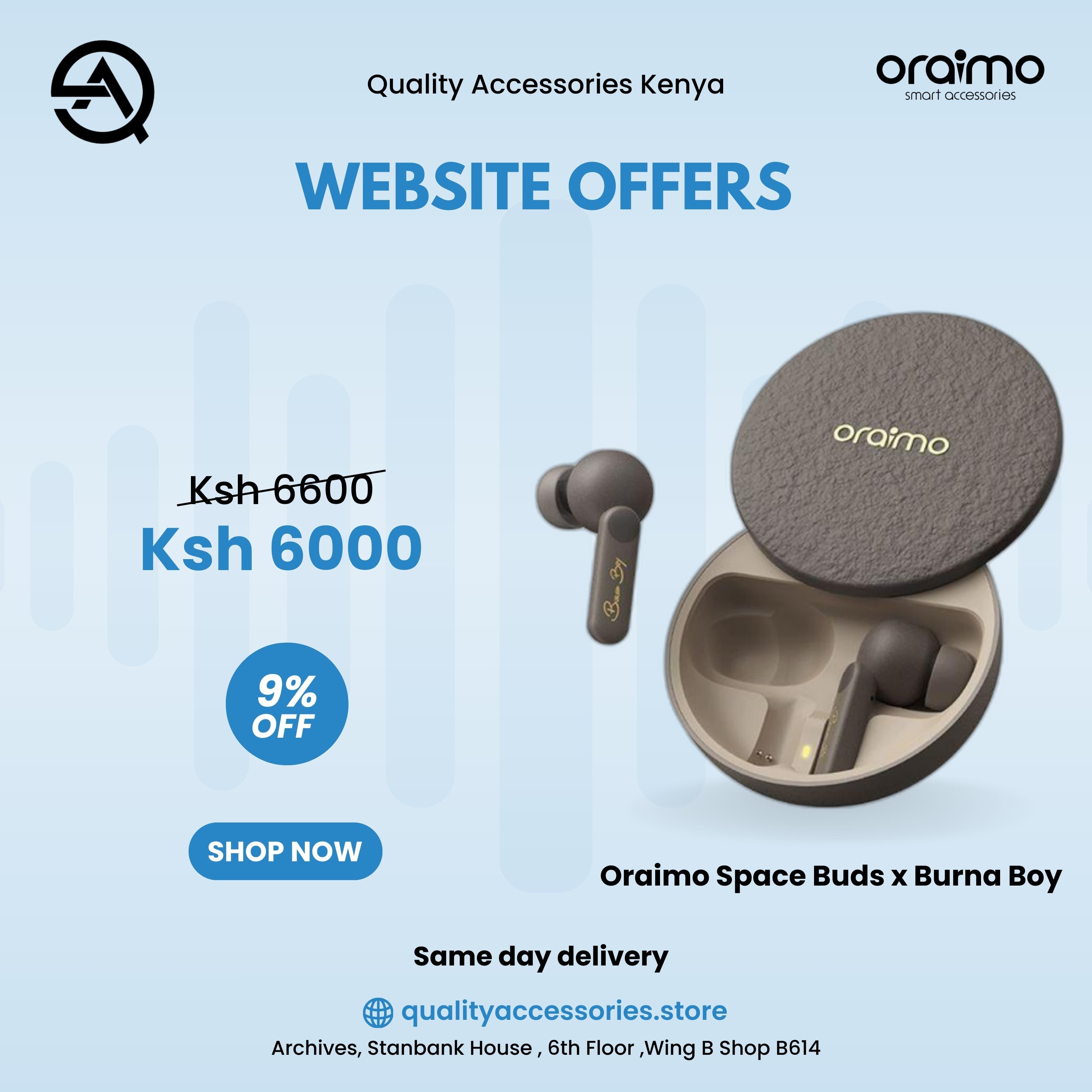 Oraimo space pods x Burna boy