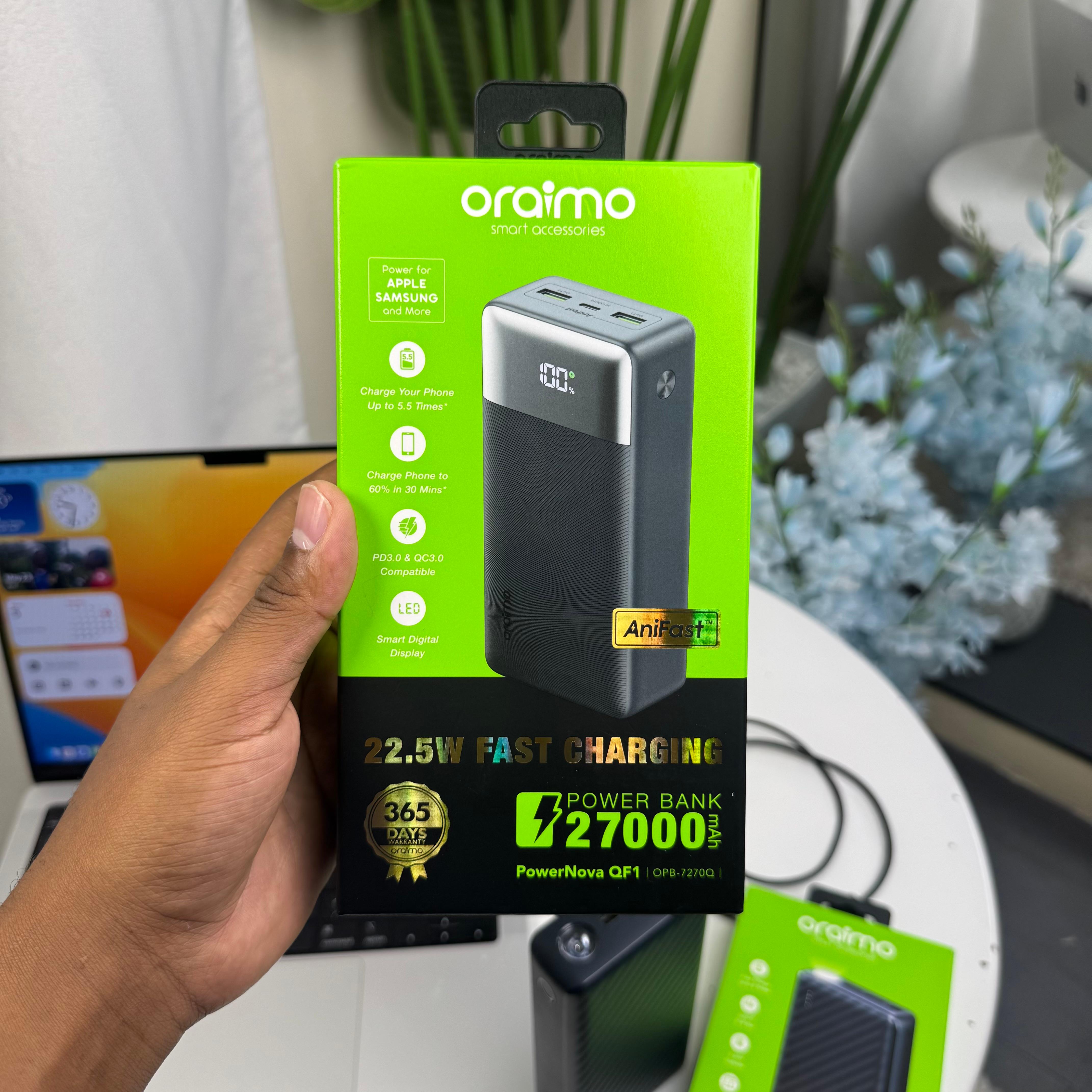 Oraimo PowerNova QF1 27000mAh 22.5W Fast Charging Powerbank