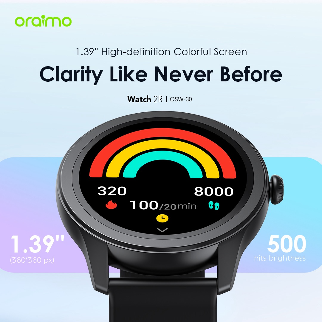 Oraimo Watch 2R 1.39" TFT IP68 Smart Watch image 4