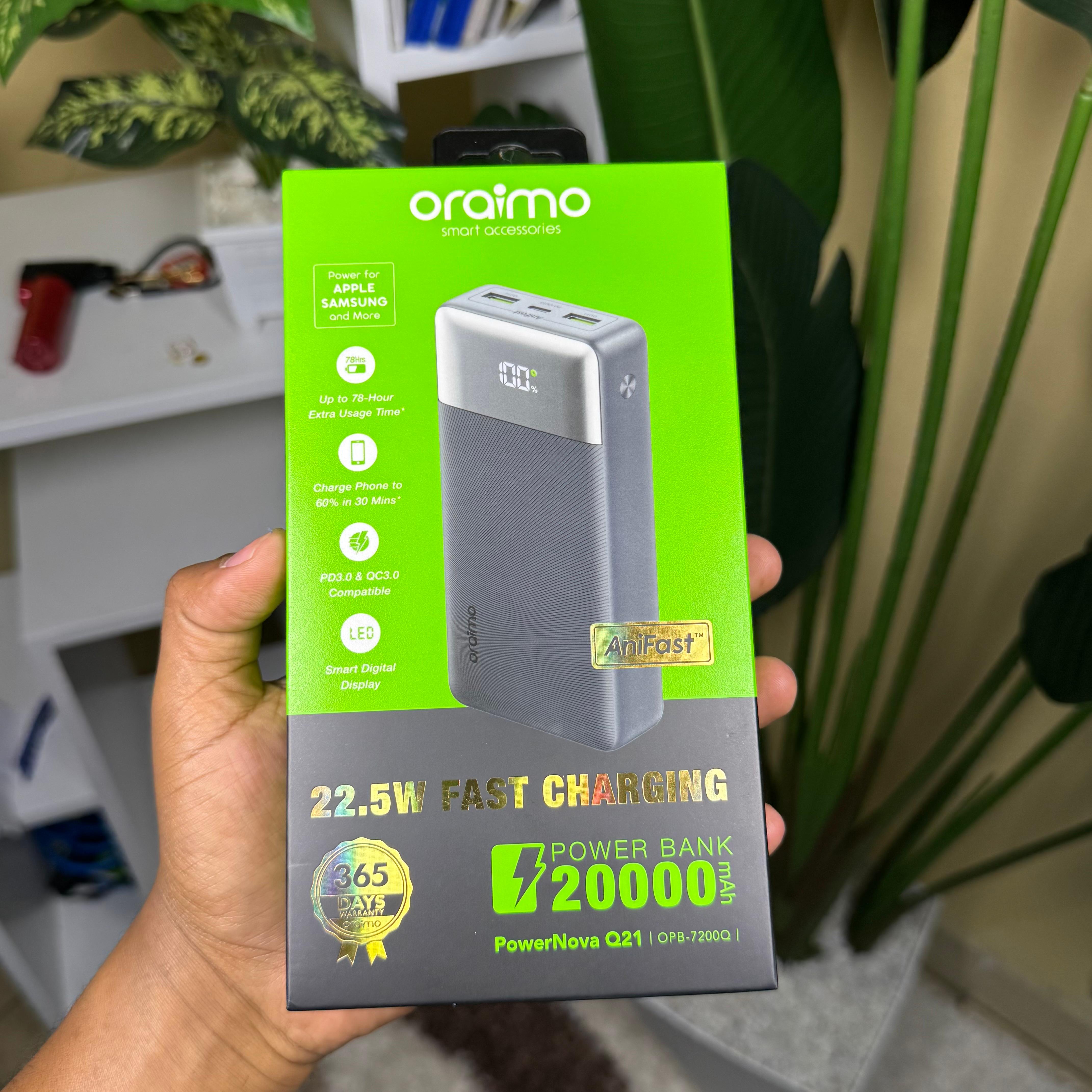 Oraimo PowerNova Q21 20000mAh 22.5W Fast Charging Powerbank image 5