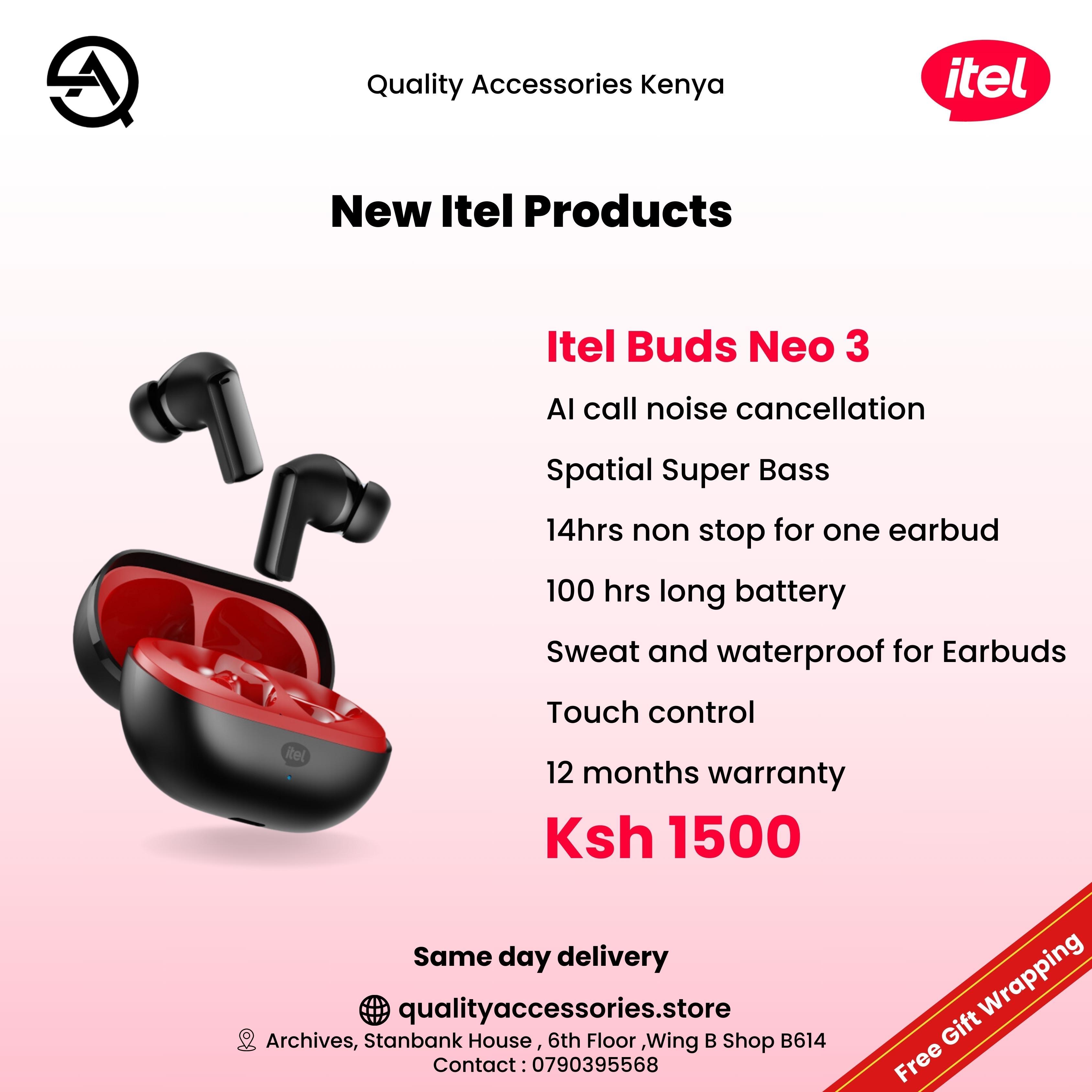 Itel Buds Neo 3 100 Hours Long Playtime image 5