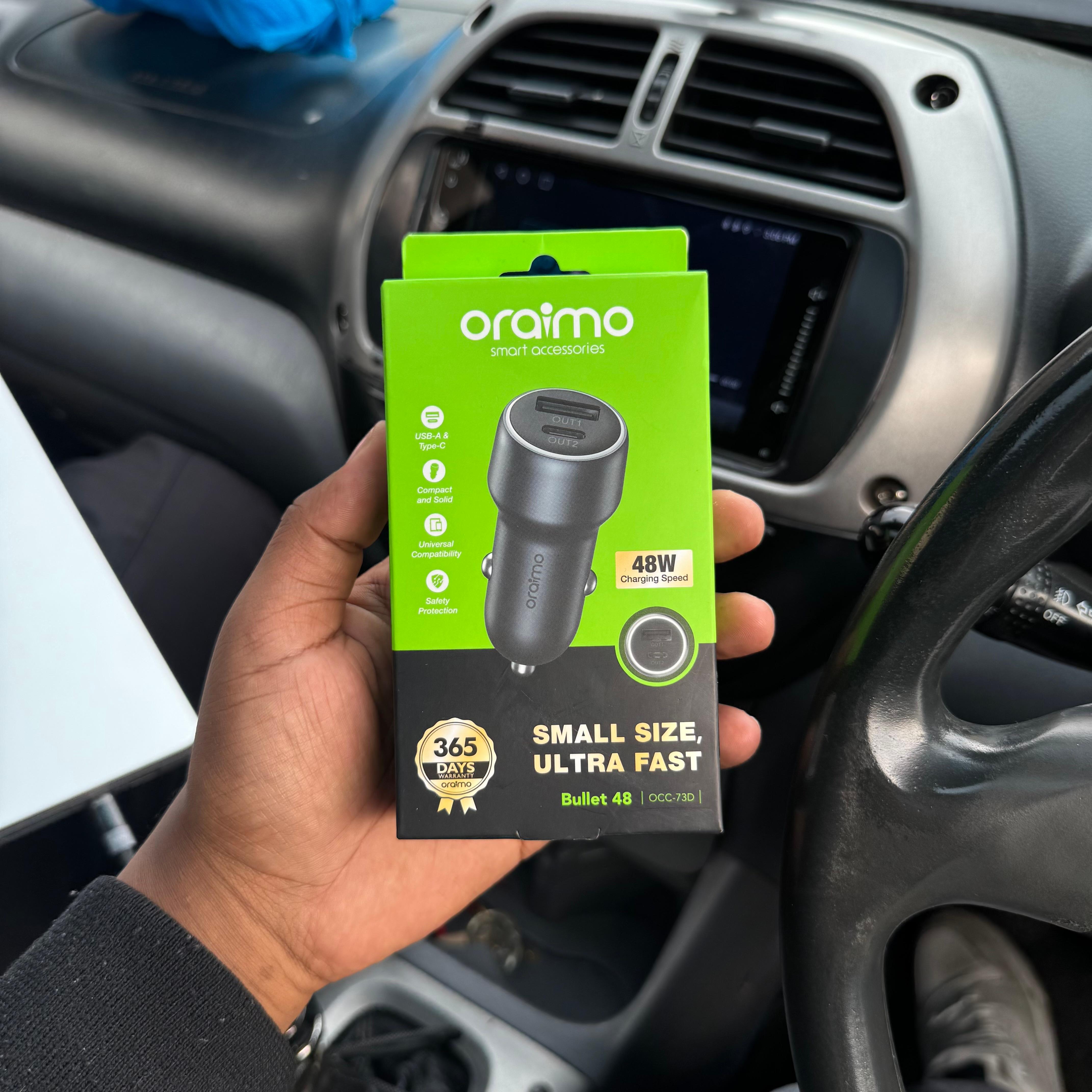 Oraimo Bullet 48W car charger